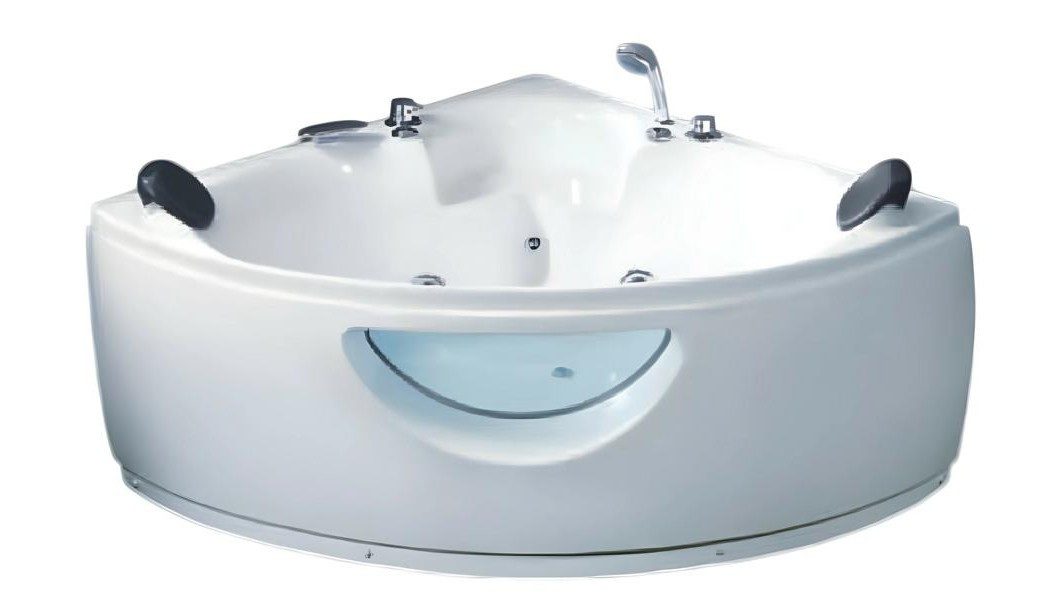 Xlmoebel Whirlpool-Badewanne XLMOEBEL Hydromassagewanne aus Acryl in Weiß, freistehend, Made in Europa