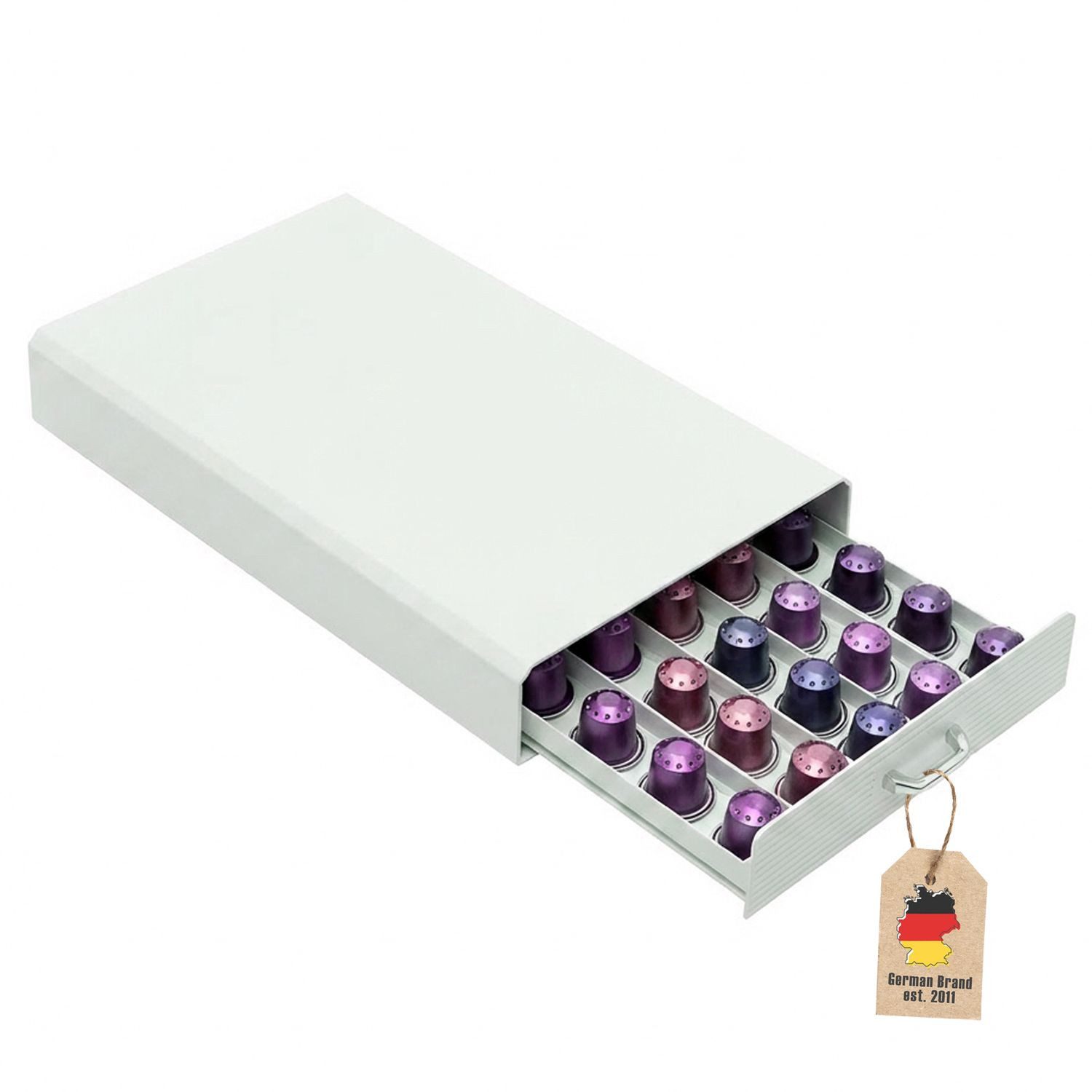 Intirilife Kapselhalter, Aufbewahrungsschublade für Nespresso Kapseln Kaffeekapselhalter