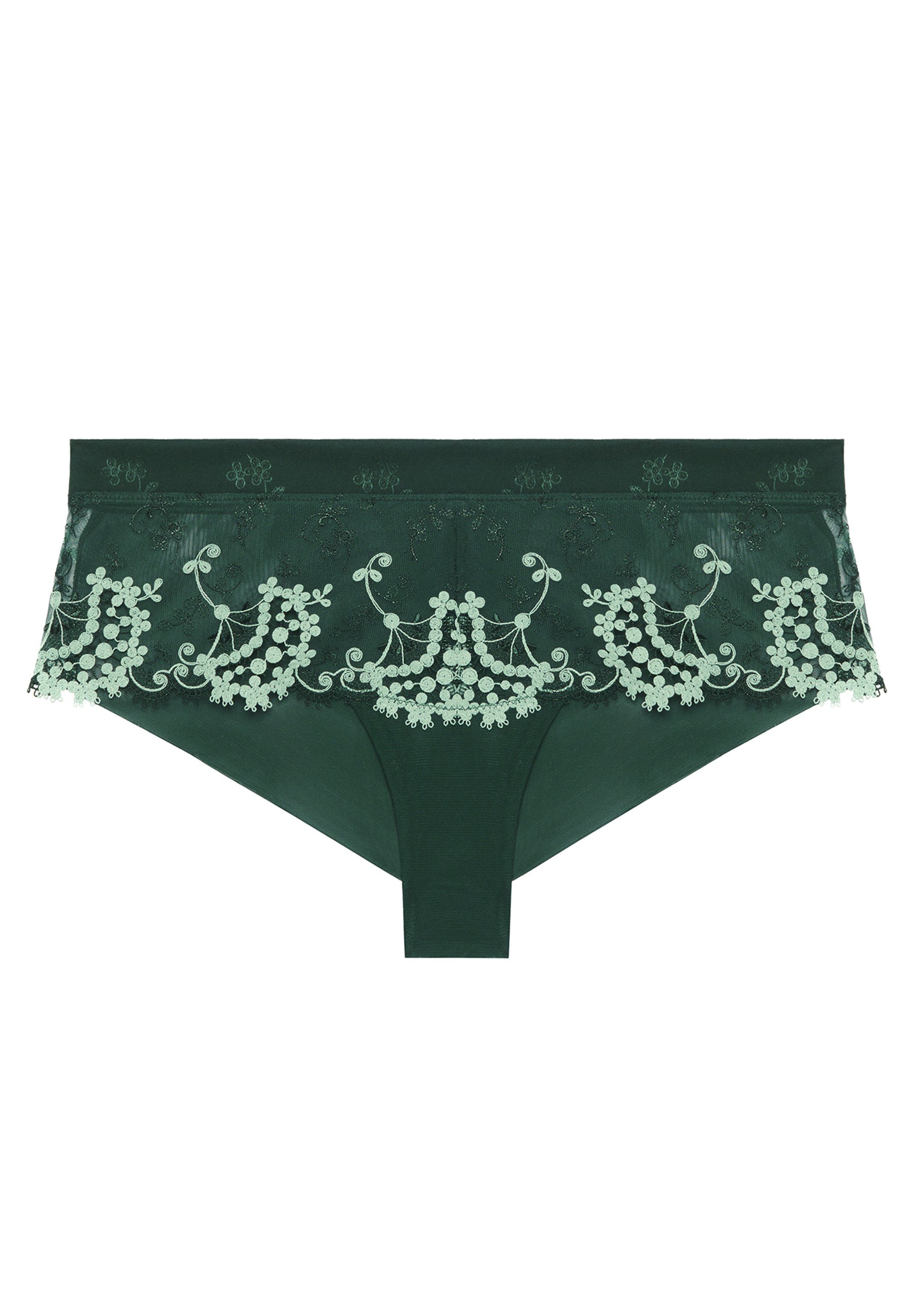 Zarte Mit Slip Panty Blumenmuster, und Short Kolsaï Stickerei mit Satin Tüll Vert SIMONE Wish (1-St) PERELE -