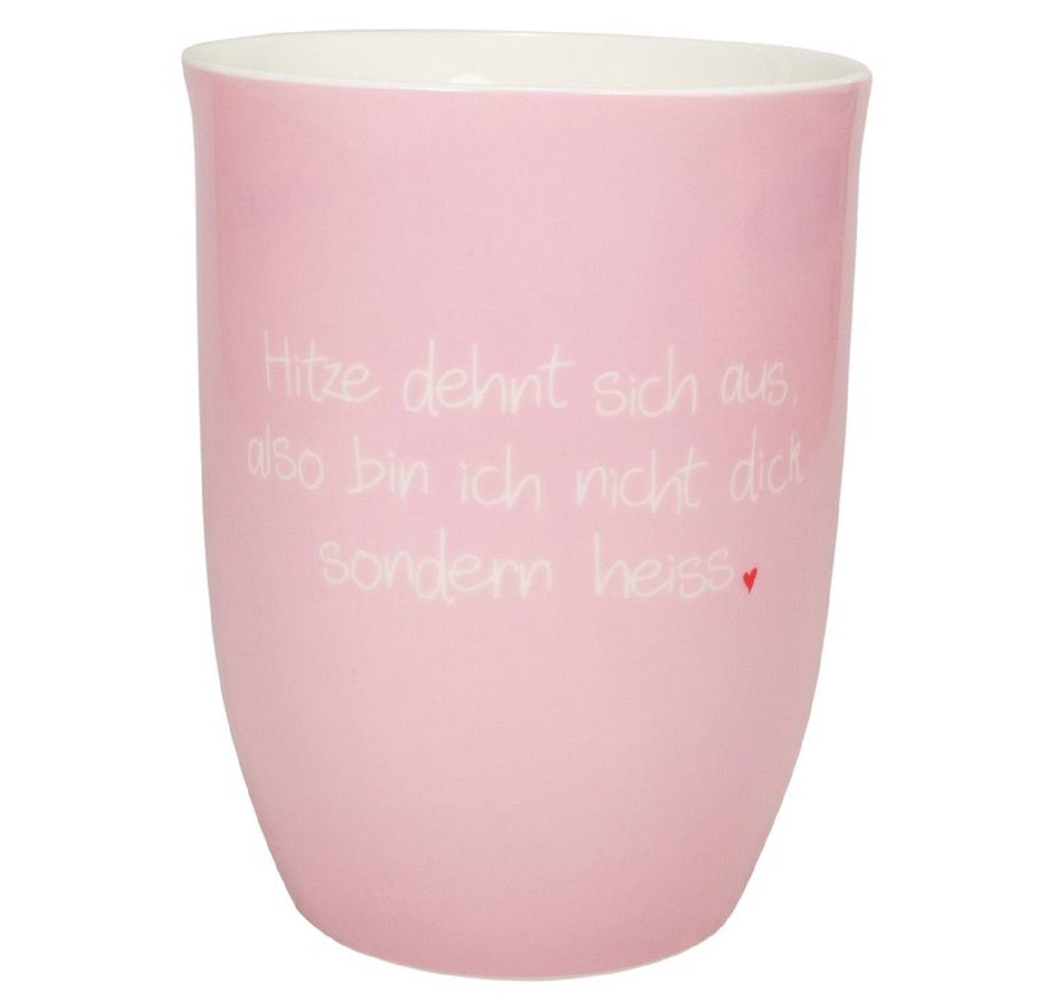 MEA LIVING Tasse Tasse Кухлі 500ml "Hitze dehnt sich aus, also bin ich nicht dick sondern heiss"