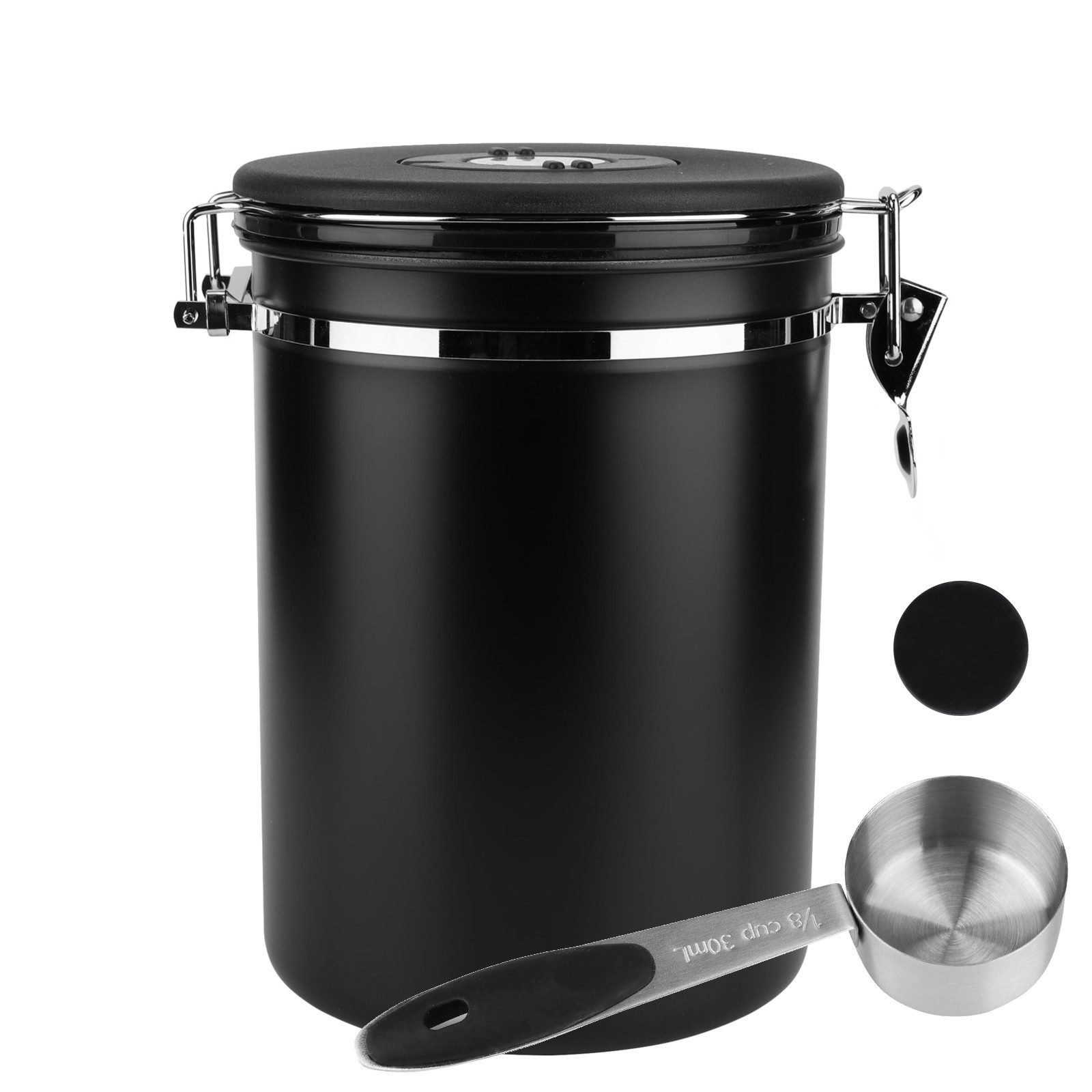 Vorratsdose Kaffeedose Luftdicht, 2,8 L Kaffeebohnen Behälter mit Schaufel