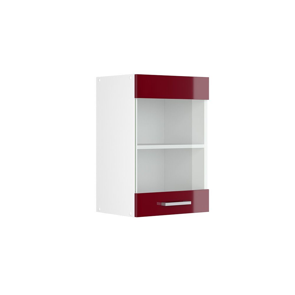 Vicco Glashängeschrank R-Line, Bordeaux Hochglanz/Weiß, 40 günstig online kaufen
