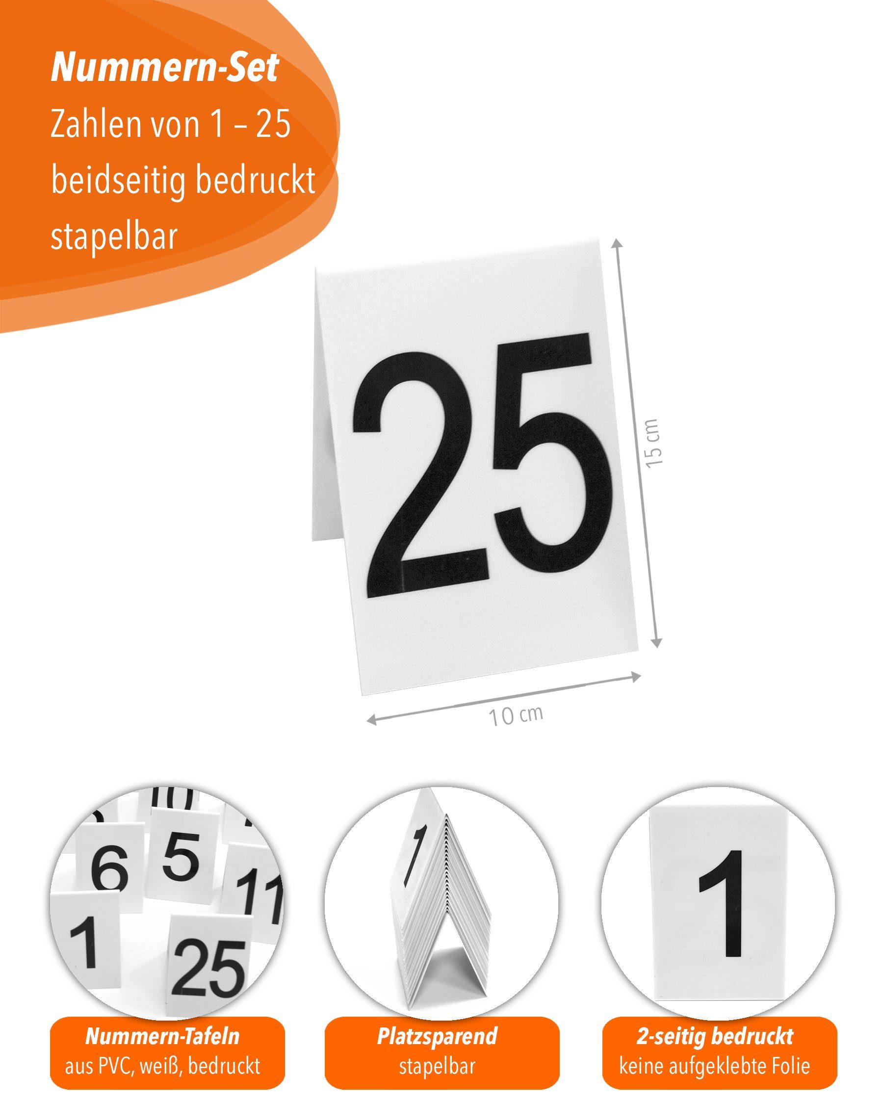 Superhund Agility-Slalom Zahlen-Tafeln von 1-25 durchnummeriert