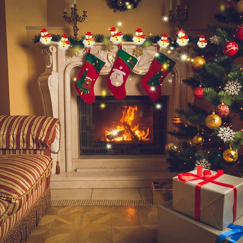 Rosnek LED-Lichterkette 1.5/3M, Kurzer Plüsch, Batterie, für Weihnachtsfeie günstig online kaufen