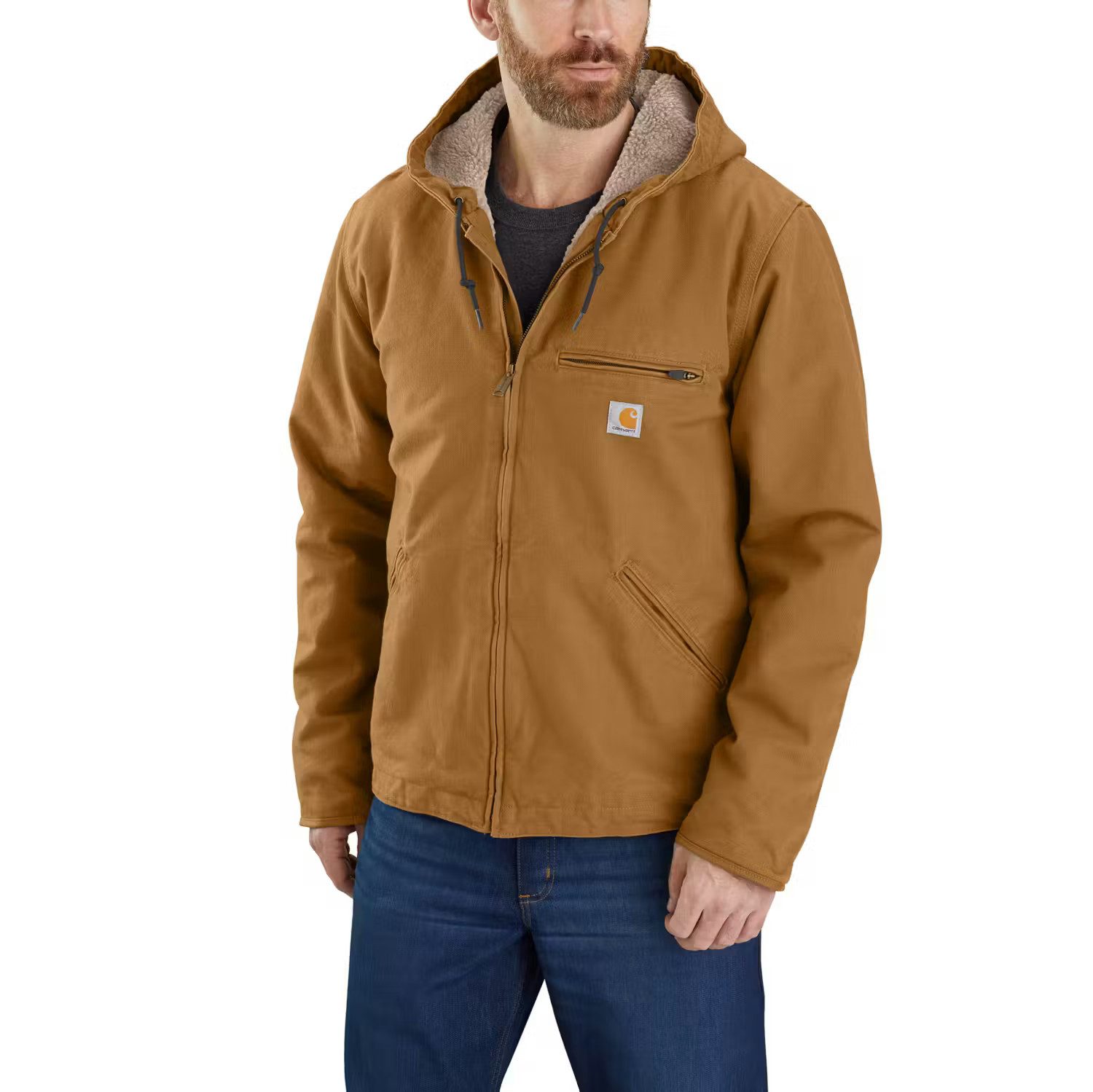 Arbeitsjacke 104392 Duck mit Kapuze und Sherpa-Futter