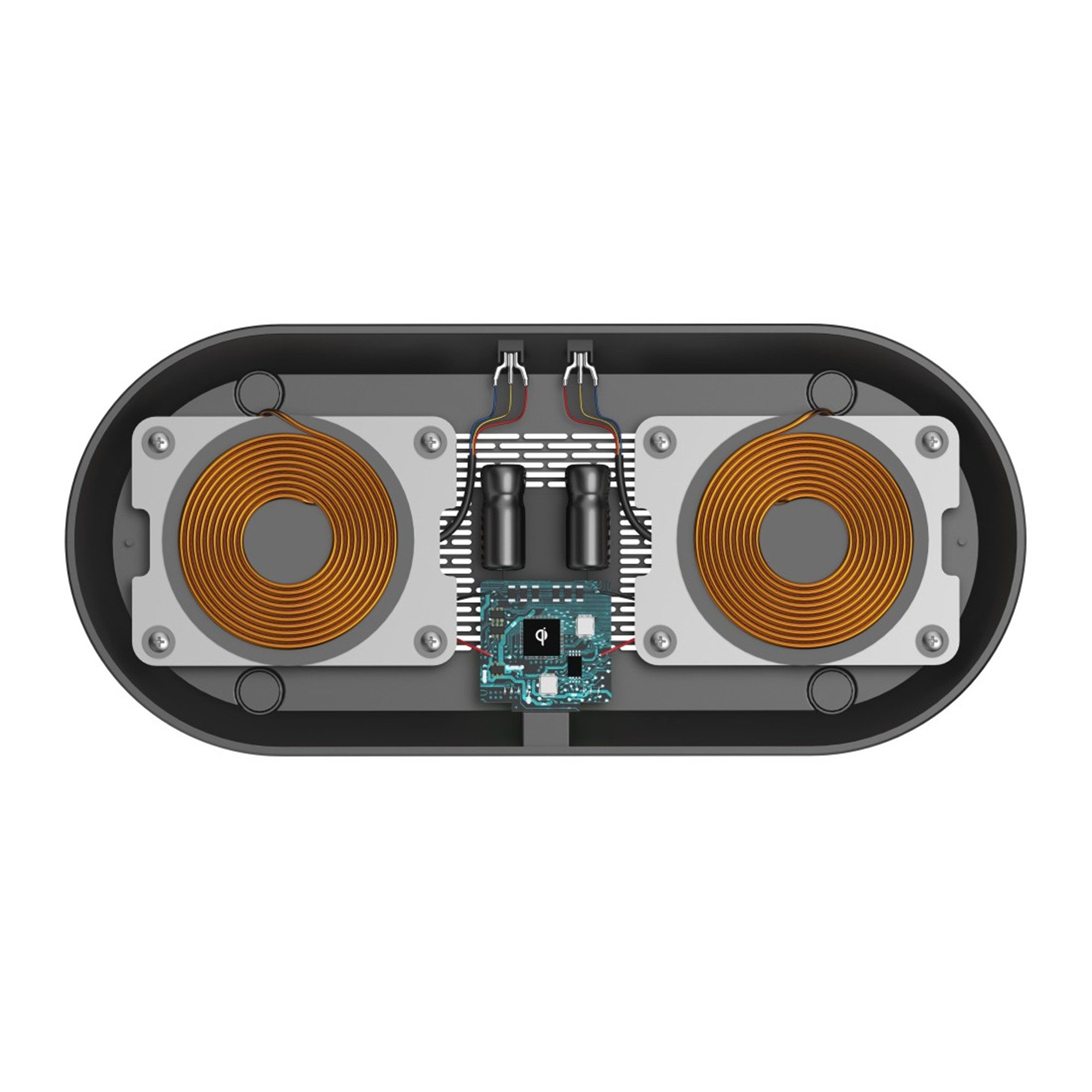 Hama QI-FC10 DUO, 10 W, Schwarz Wireless Charger (2-tlg)