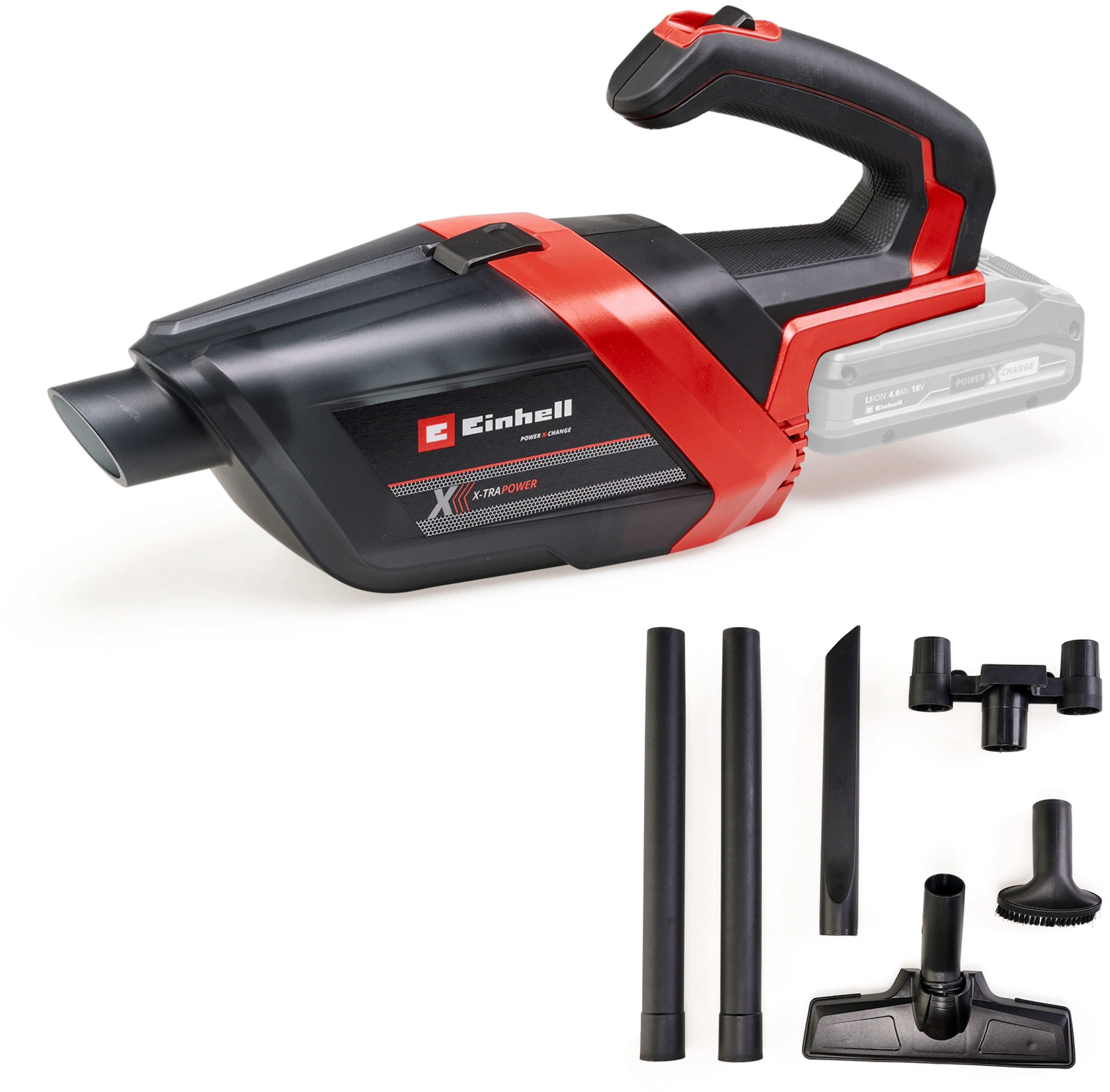 Einhell Akku-Handstaubsauger TE-HV 18/06 Li - Solo, beutellos, ohne Akku und Ladegerät