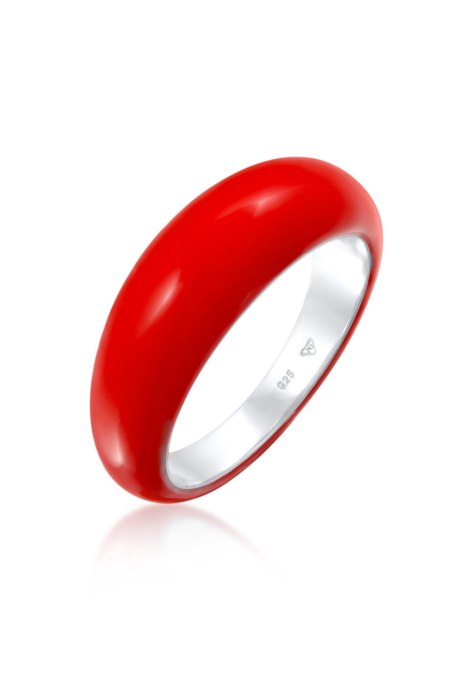 Fingerring Bandring Stapelring Emaille 925er Silber vergoldet