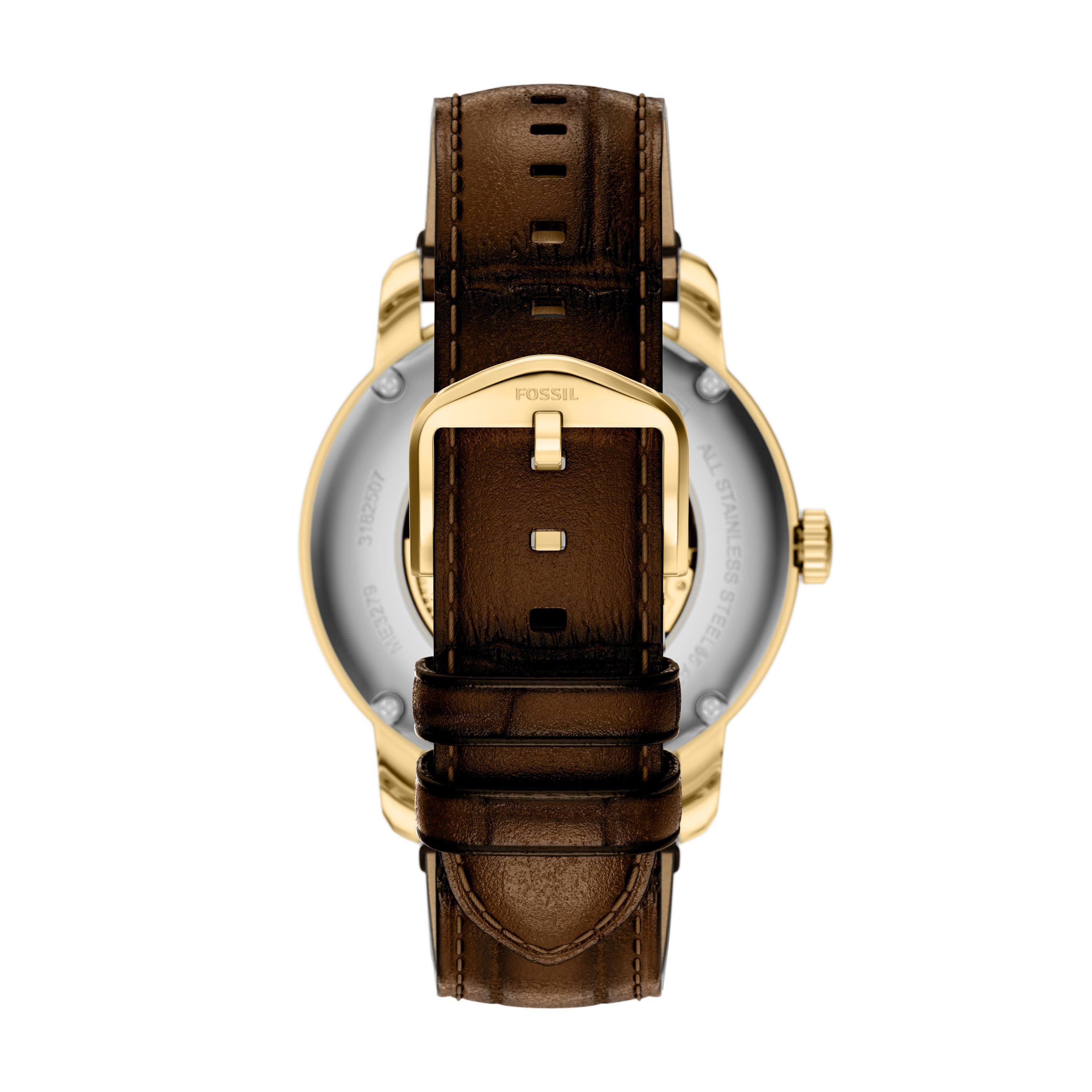 Fossil Automatikuhr HERITAGE ME3279, Armbanduhr, Herrenuhr, Mechanische Uhr, Lederarmband, analog