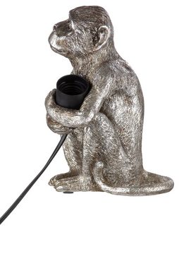 GILDE Tischleuchte GILDE Lampe Monkey - silber - H. 22cm x B. 12cm