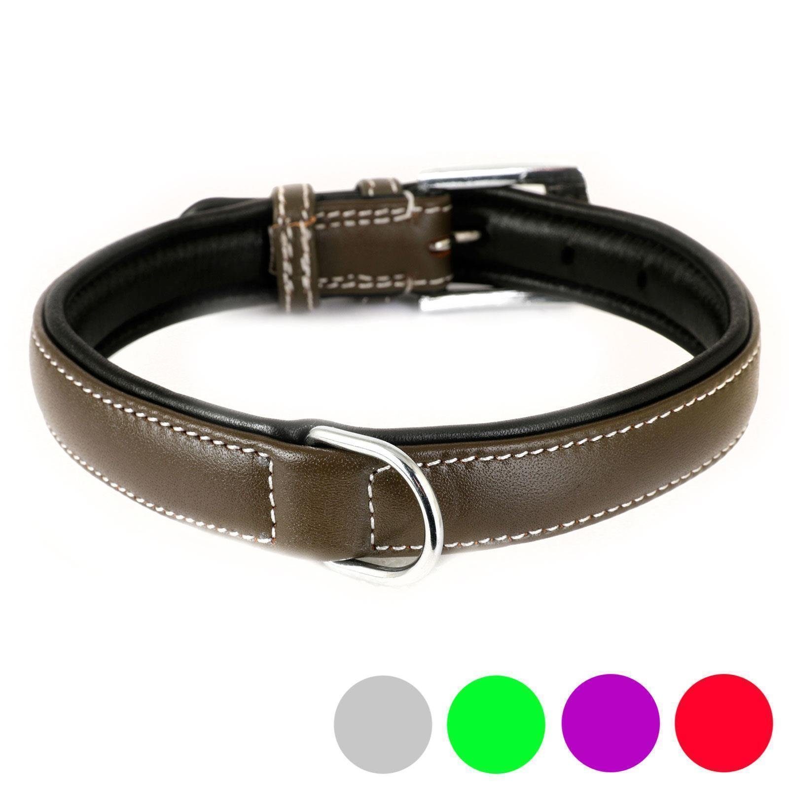 Monkimau Hunde-Halsband Hundehalsband aus Leder, Leder
