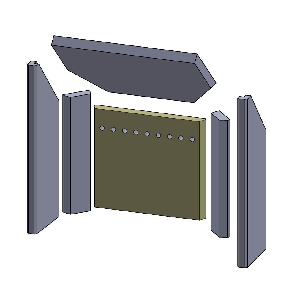 Feuerfest 123 GmbH Feuerraumplatten Rückwandsteine passend für verschiedene günstig online kaufen