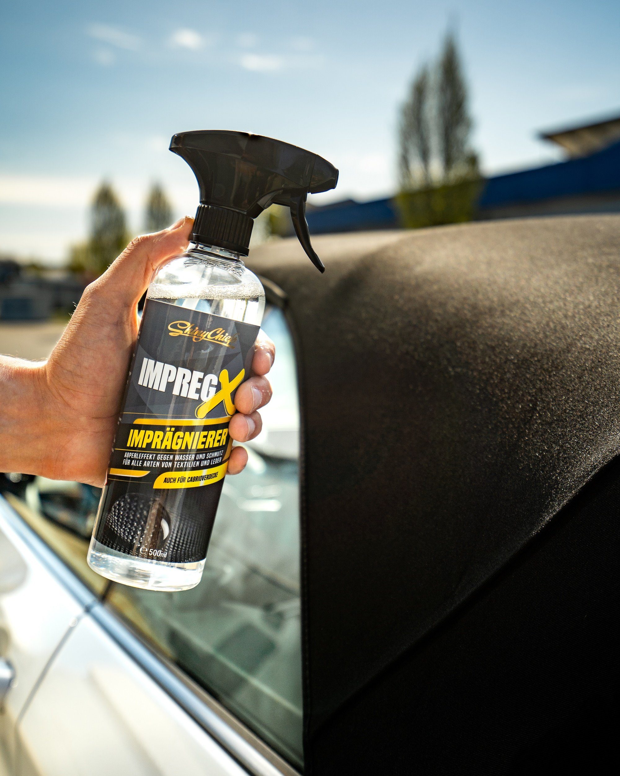 ShinyChiefs IMPREG X - IMPRÄGNIERER 500ml Textil- und Leder Auto-Reinigungsmittel (1-St)