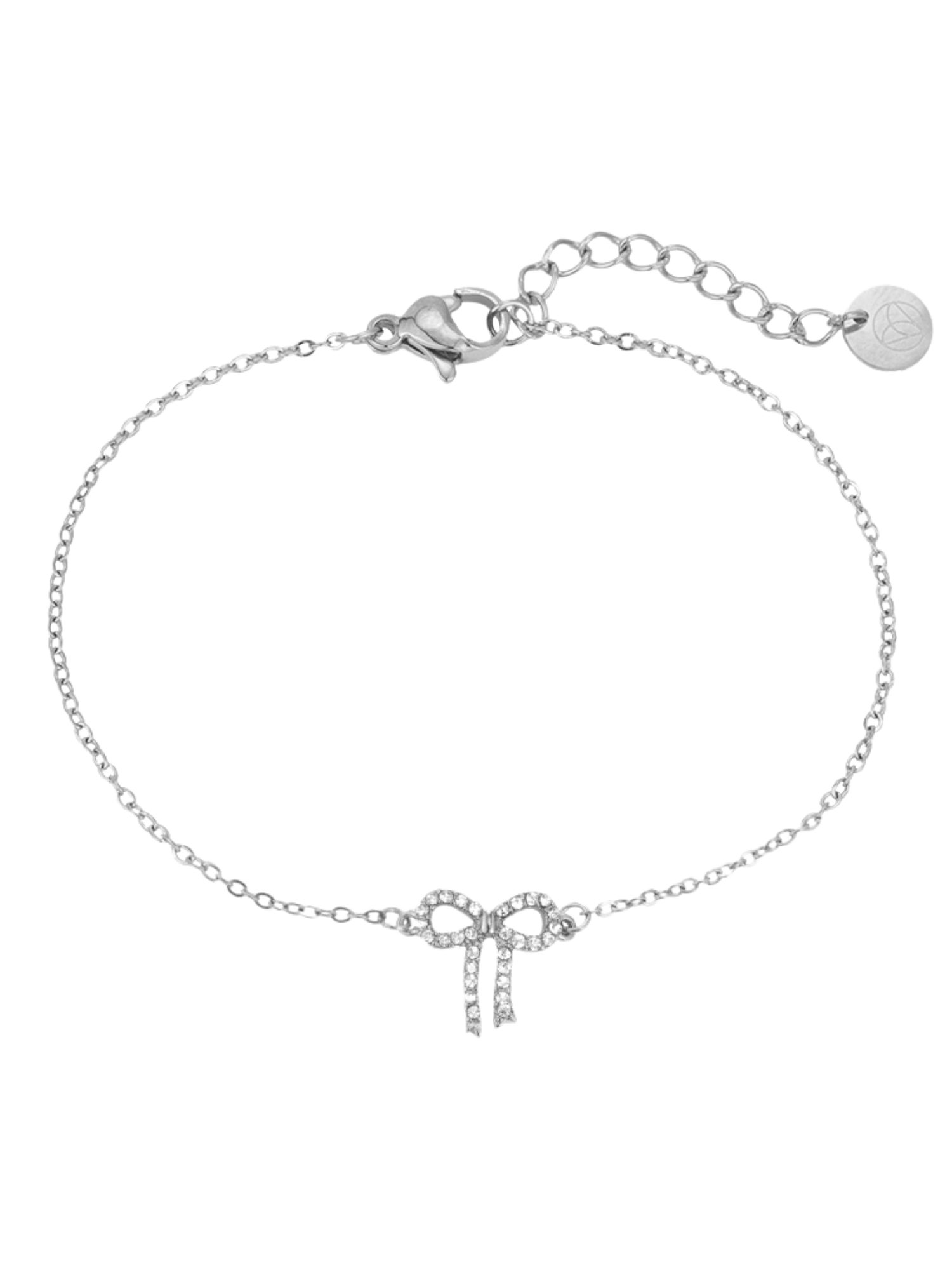 Adel Accessoires Edelstahlarmband Bowtie mit Diamanten Silber und Gold Farbe Schmuck