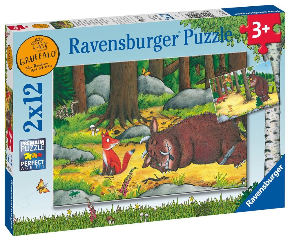 Ravensburger Puzzle Grüffelo und die Tiere des Waldes 05226, 12 Puzzleteile