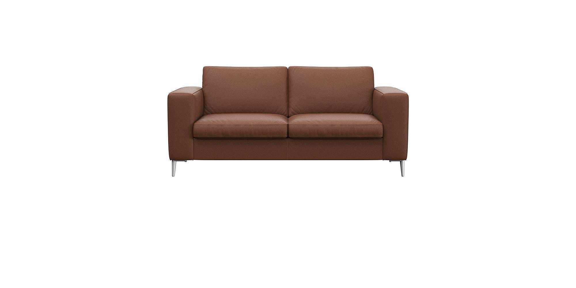 FLEXLUX 2-Sitzer Fiore, super Sitzkomfort durch Kaltschaum im Sitz, breite Armlehnen, Füße Alu