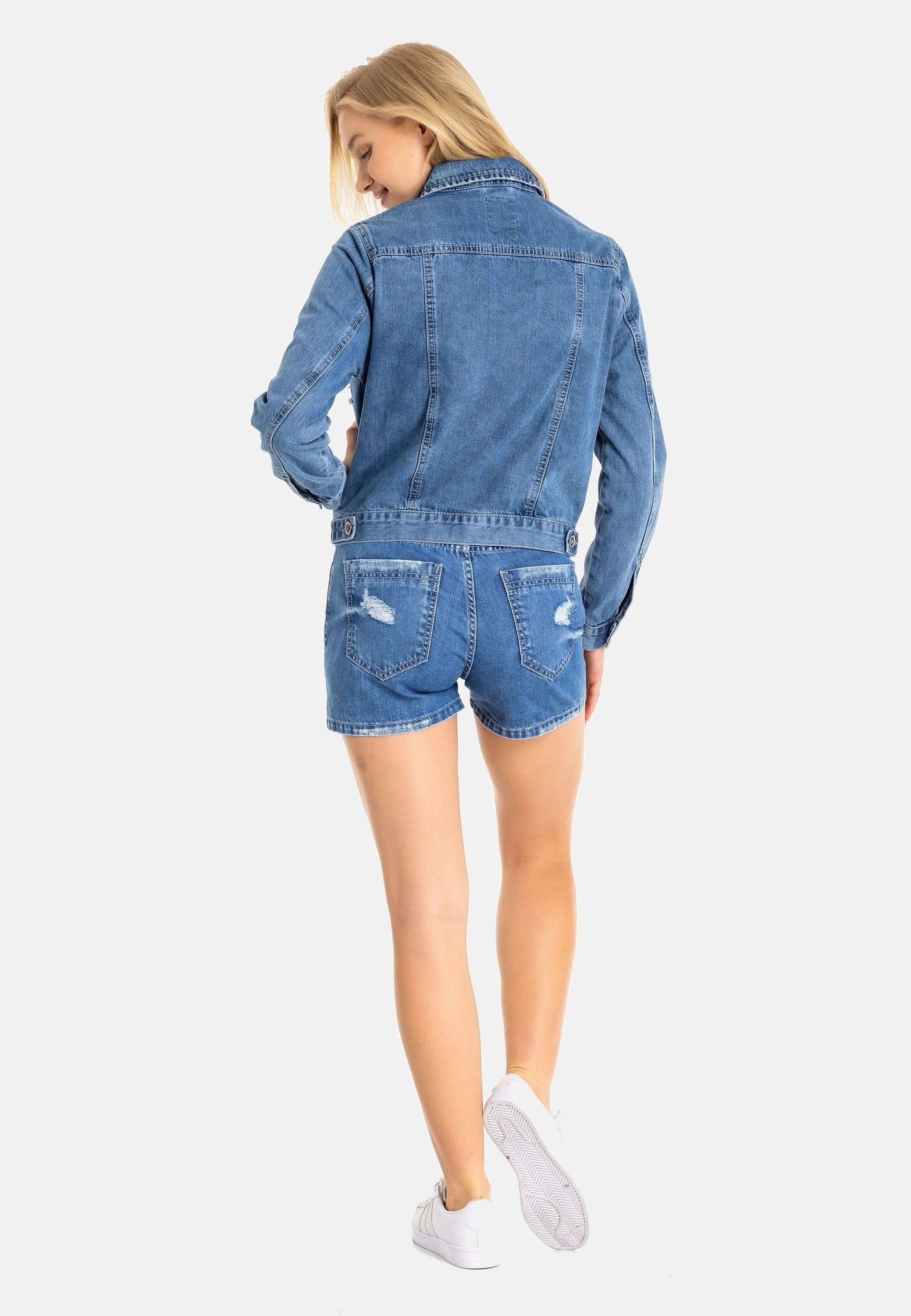 Cipo & Baxx Jeansjacke Jeansjacke Mit praktischen Brusttaschen, WJ212 günstig online kaufen