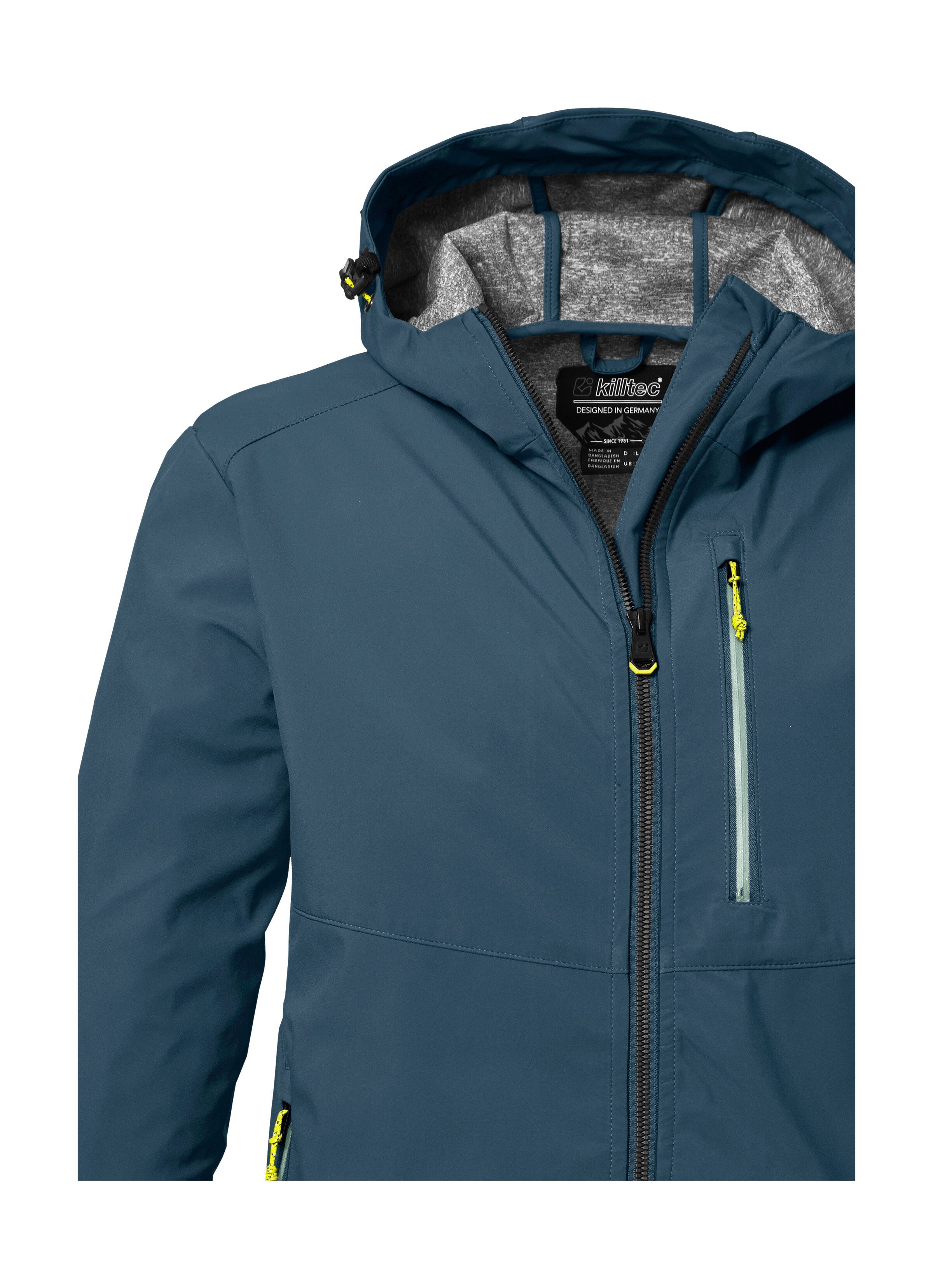 Killtec Softshelljacke KOS 259 MN SFTSHLL JCKT Wasserabweisende Softshelljacke mit verstellbarer Kapuze