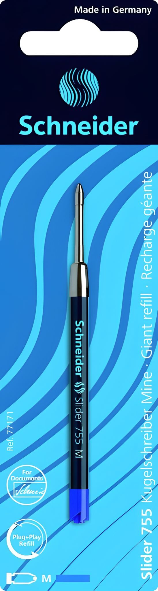 SCHNEIDER Kugelschreibermine Schneider Kugelschreibermine Slider 755 M Blister 1 Stück blau