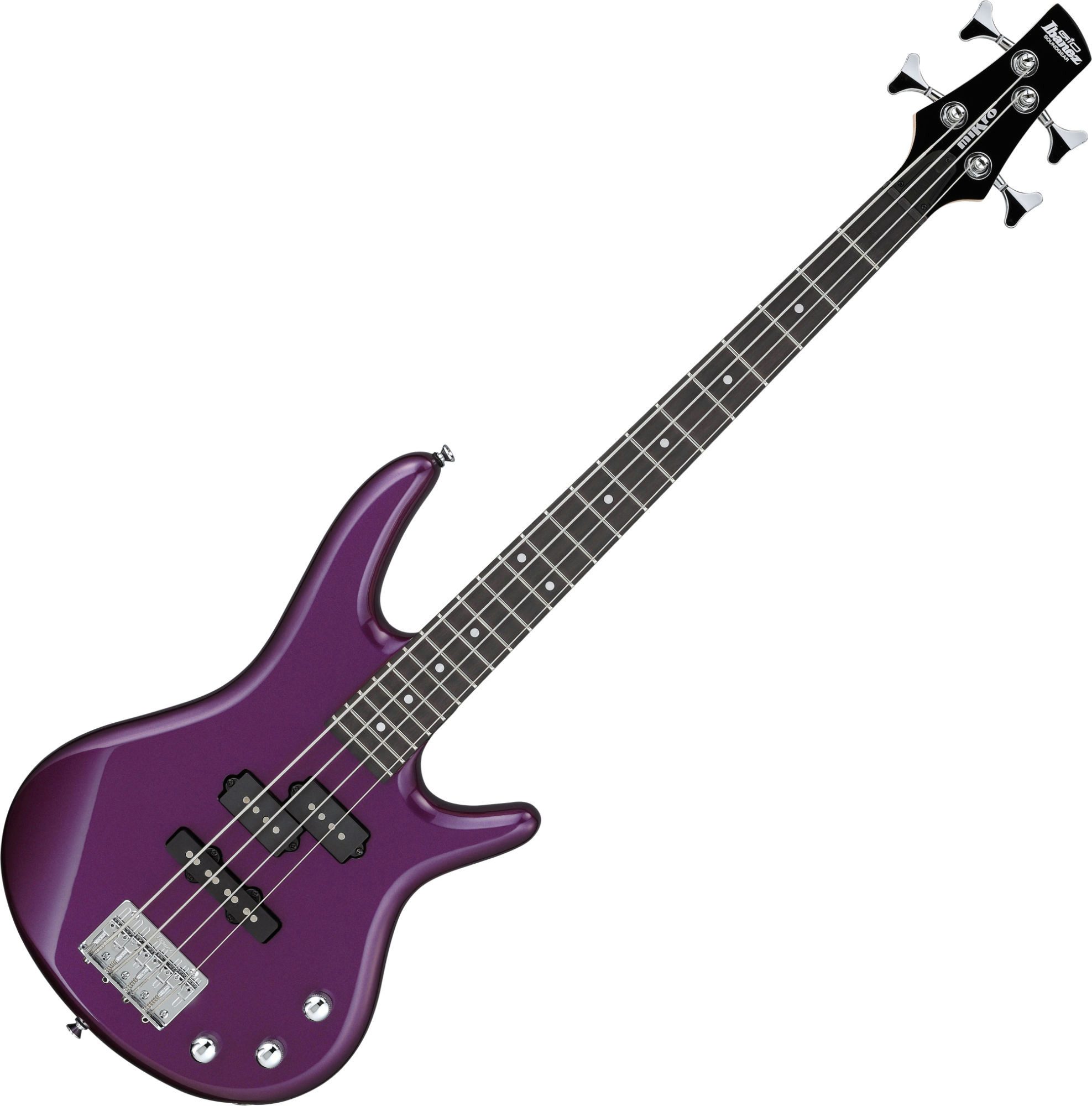 Ibanez E-Bass Gio miKro GSRM20-MPL Metallic Purple, Short Scale Mensur und verchromte Hardware