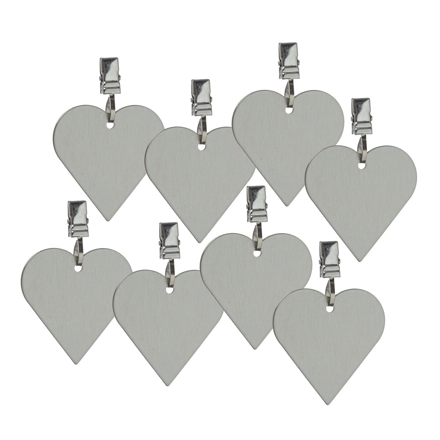 MARELIDA Tischtuchklammer Tischdeckenbeschwerer HERZ Tischtuchhalter Tischtuchgewichte 8er Set, (8-tlg)