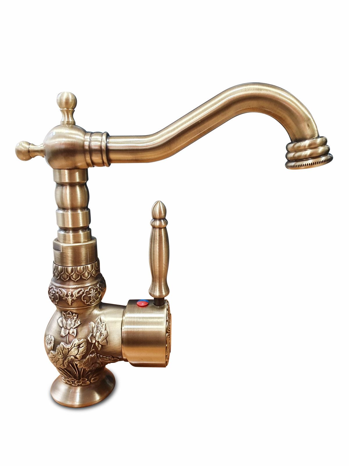 Kinaree Badarmatur Retro Wasserhahn SUKHOTHAI Messing, Ornamente