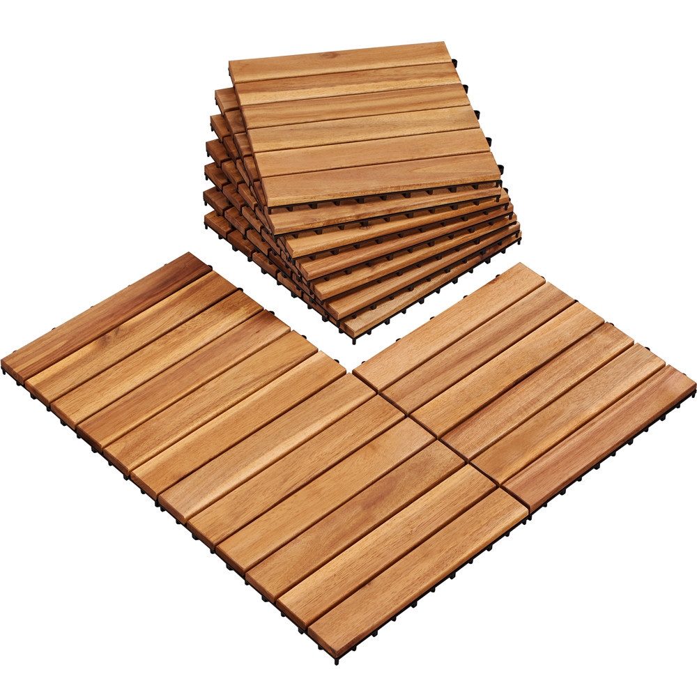 Yaheetech Holzfliesen, 10 St., Balkonfliesen 30x30 günstig online kaufen