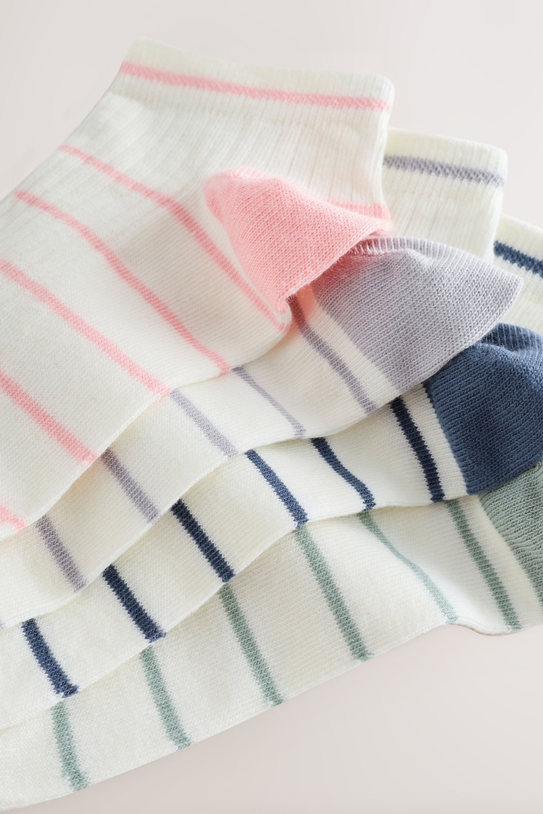 Next Basicsocken Gerippte Sneakersocken mit Streifen, 4er-Pack (1-Paar)