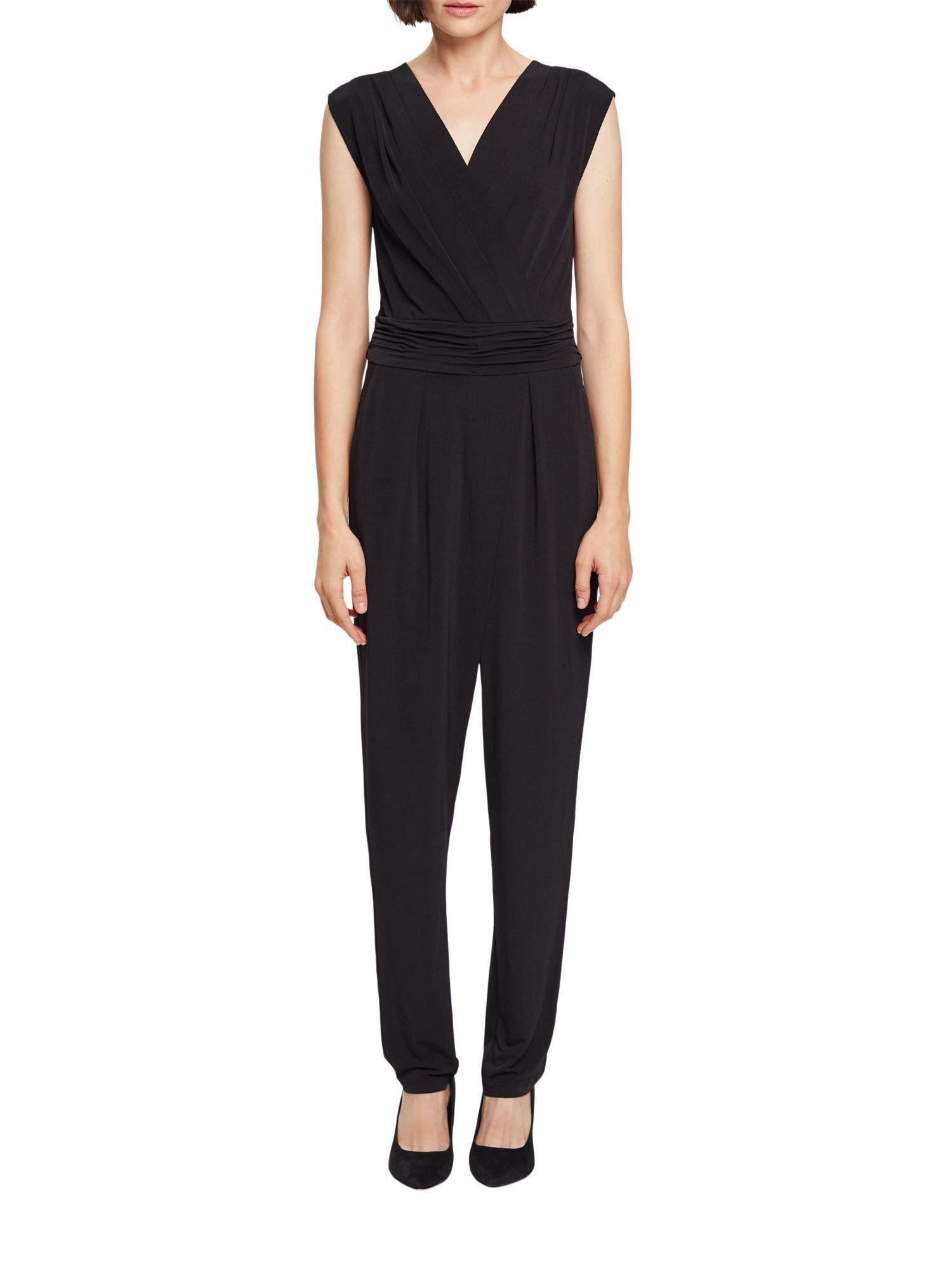 Jersey Esprit Taillengürtel aus mit Jumpsuit Collection Overall