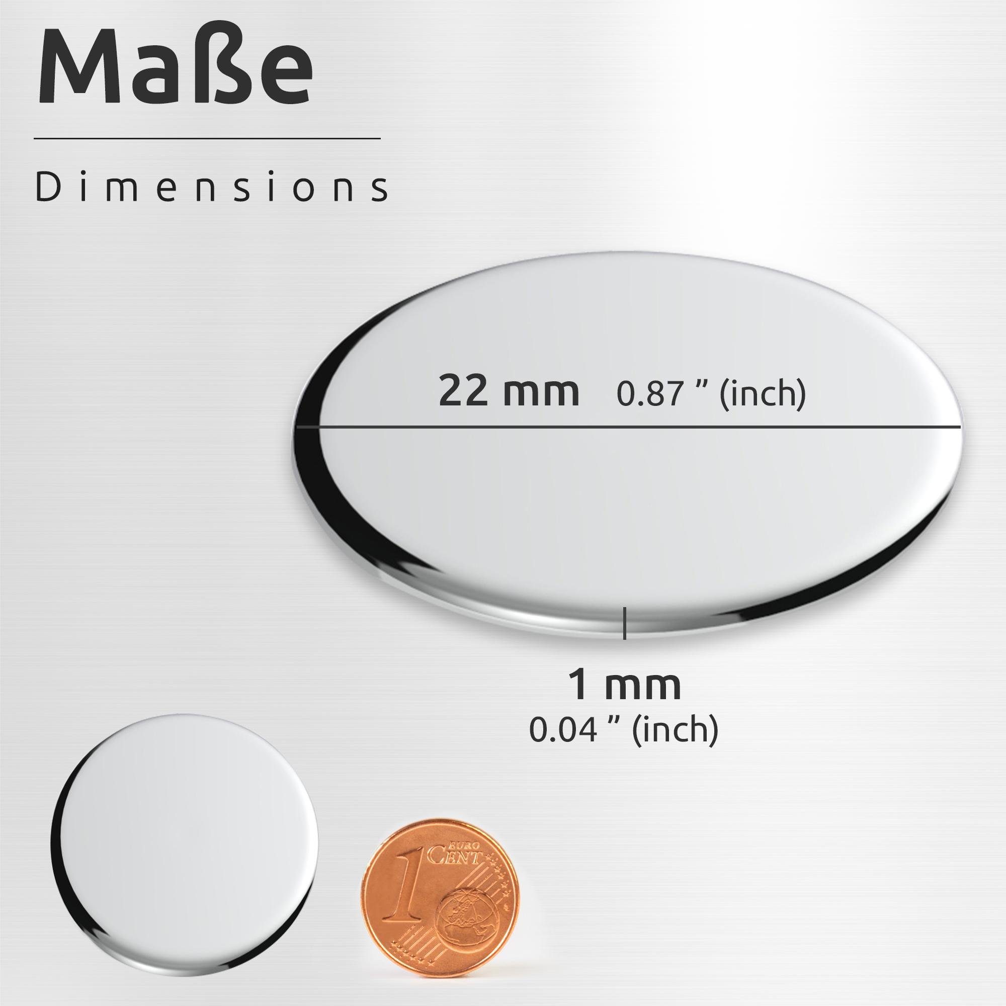 ECENCE Magnet Neodym Klebe-Magnete 10x selbstklebend Magnet rund (10-St)