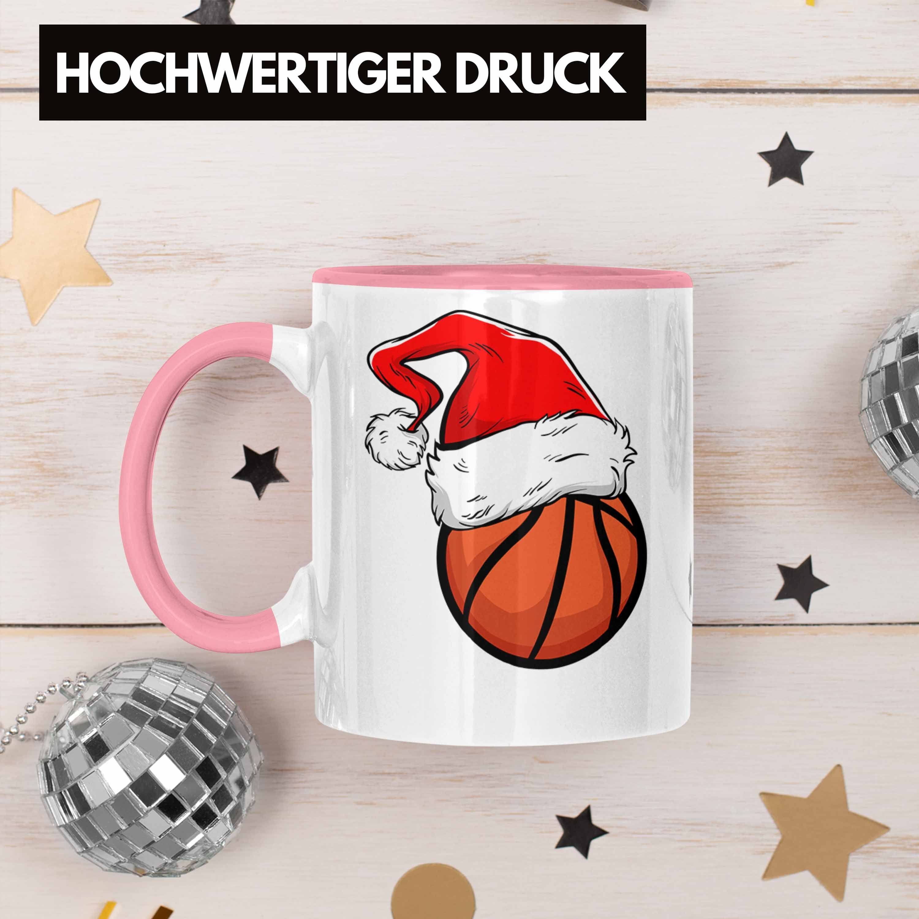 Weihnachten Basketballspieler Trendation Tasse Geschenkidee Basketball Tasse Rosa - Geschenk Trendation