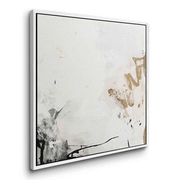 DOTCOMCANVAS® Leinwandbild Asking, Leinwandbild Asking weiß beige moderne abstrakte Kunst Druck Wandbild