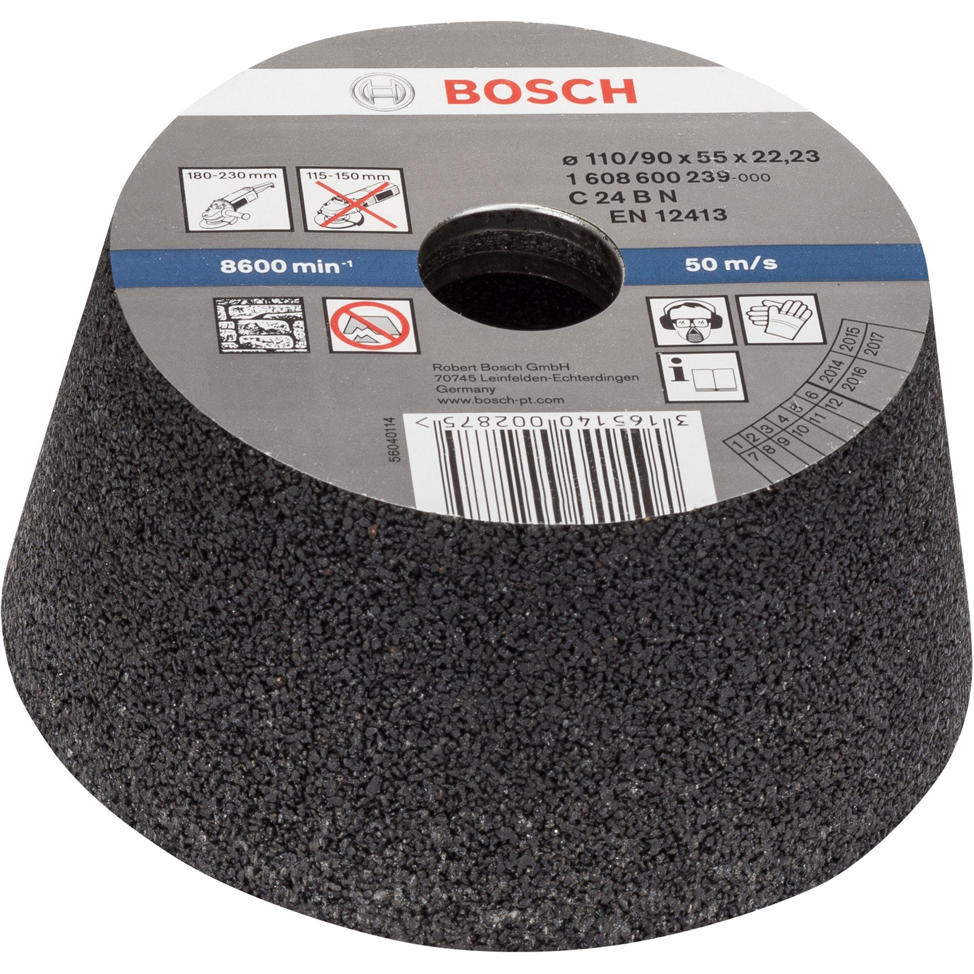 Bosch Accessories BOSCH Schleifscheibe Bosch Professional Schleiftopf konisch, für Stein