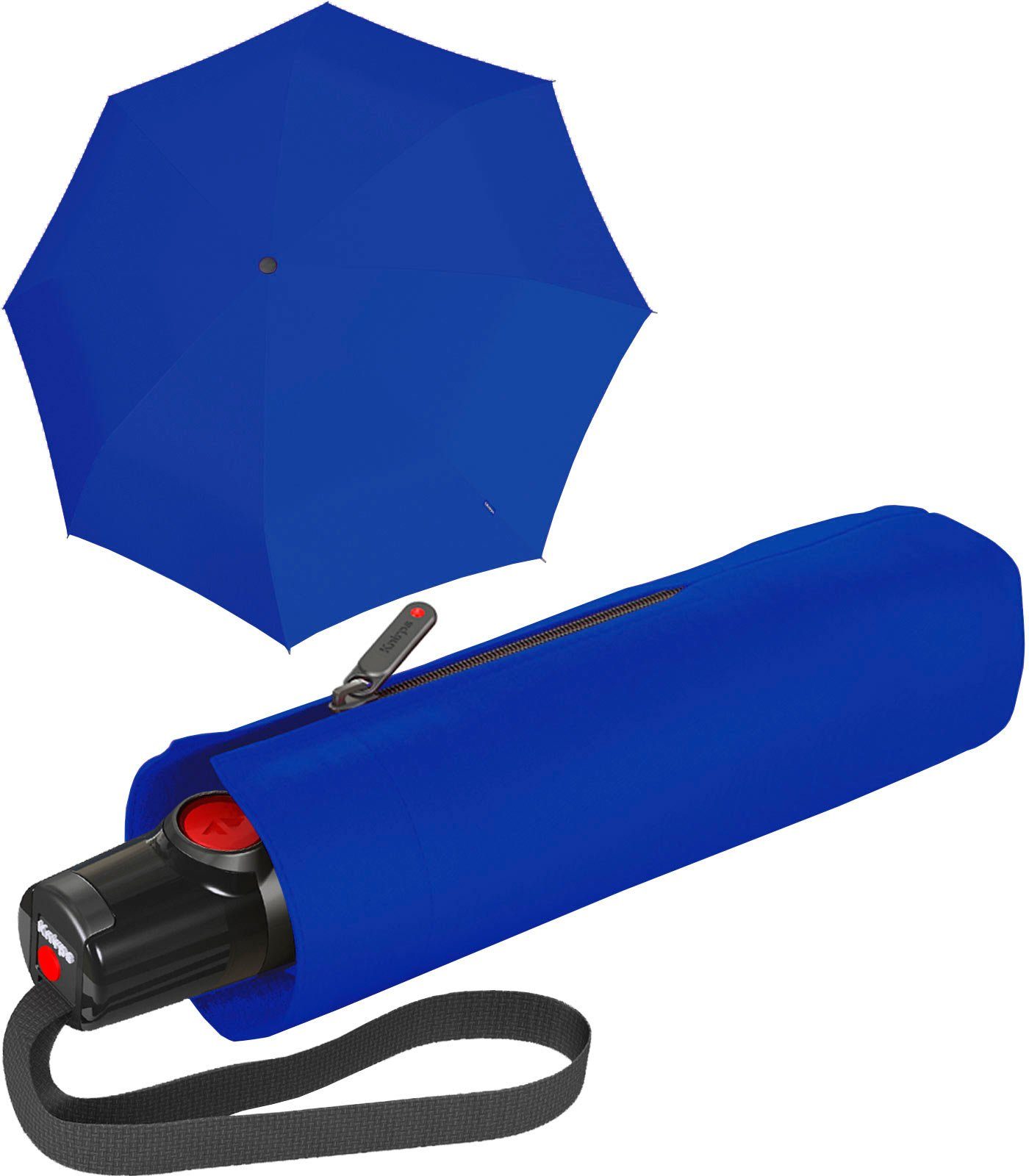 Auf-Zu-Automatik, die T.100 für Automatikschirm Handtasche Knirps® mit kleiner Duomatic royalblau Taschenregenschirm