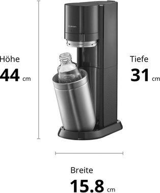 SodaStream Wassersprudler DUO« Vorteilspack, (Set, 6-tlg), SodaStreamSprudler DUO,CO2Zylinder,1L Glasflasche+1L Kunststoffflasche