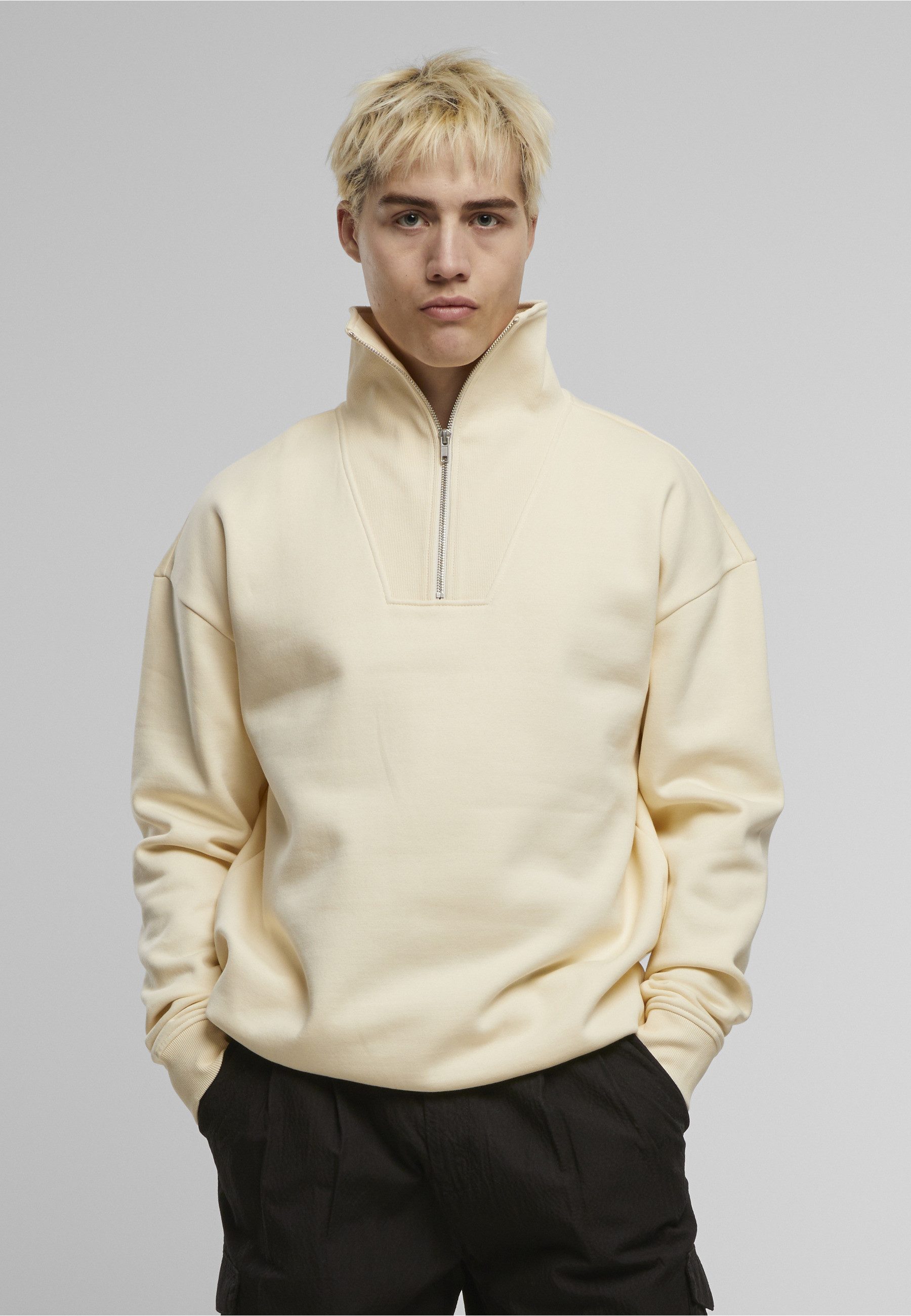 URBAN CLASSICS Sweater Urban Classics Cut&Sew Troyer (1-tlg)