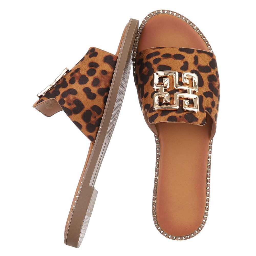 Ital-Design Elegante Damen Slippers mit luxuriöser Verzierung Pantolette (8 günstig online kaufen