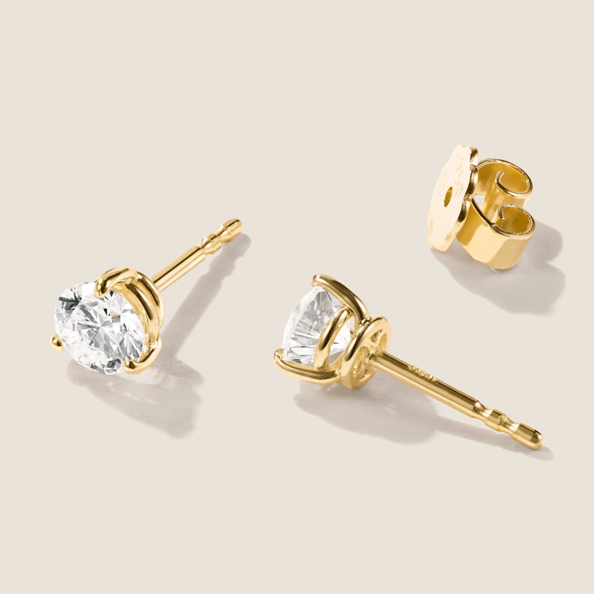 Webgoldschmied Paar Ohrstecker Diamant Ohrstecker 750 Gelbgold 1,02 ct G/VS, direkt aus meiner Goldschmiedemeisterwerkstatt