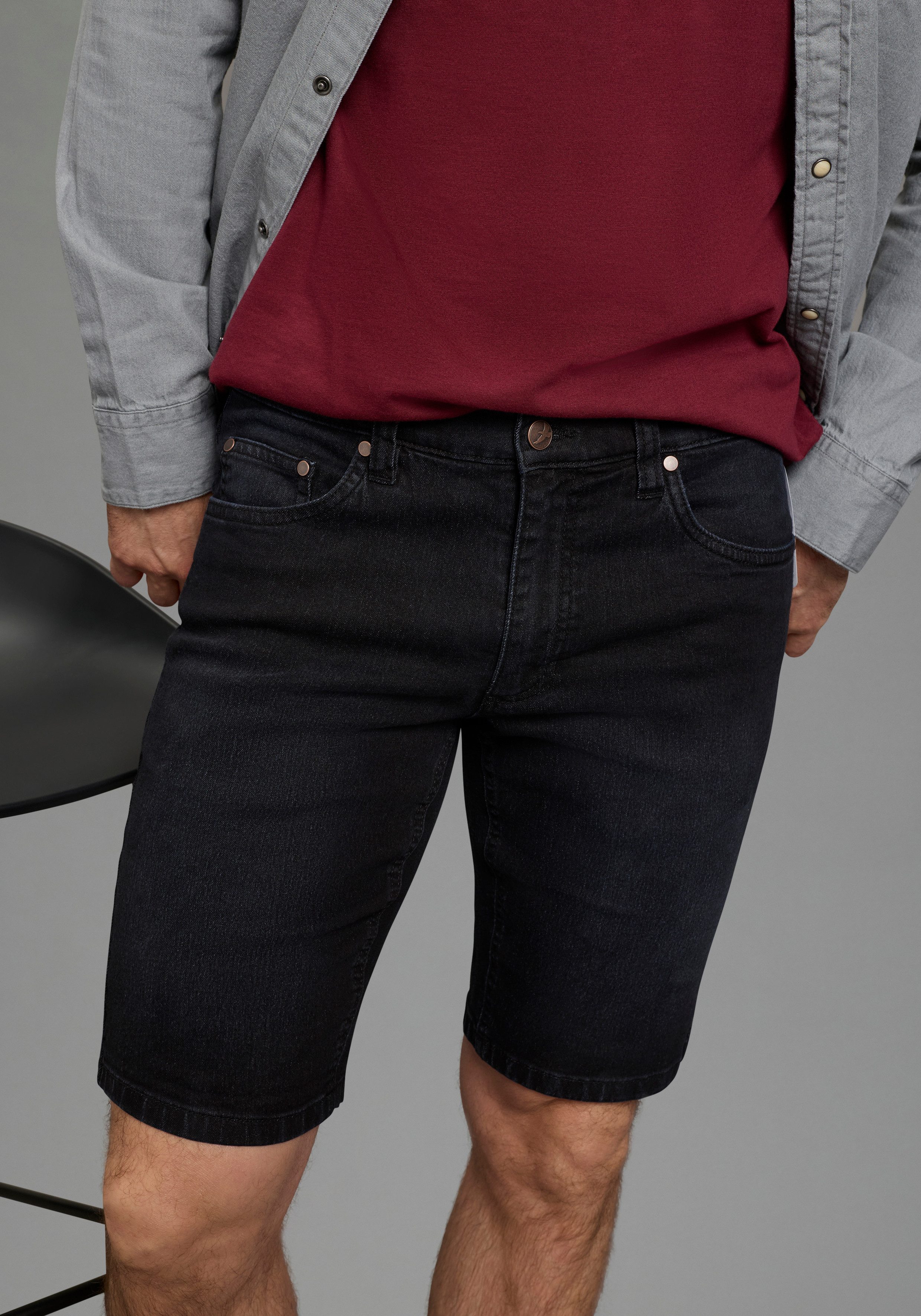 Arizona Jeansshorts Doppelpack Denimshorts (2er-Pack) Regular-Fit, gerade geschnittenes Bein – Bild 4 von 5
