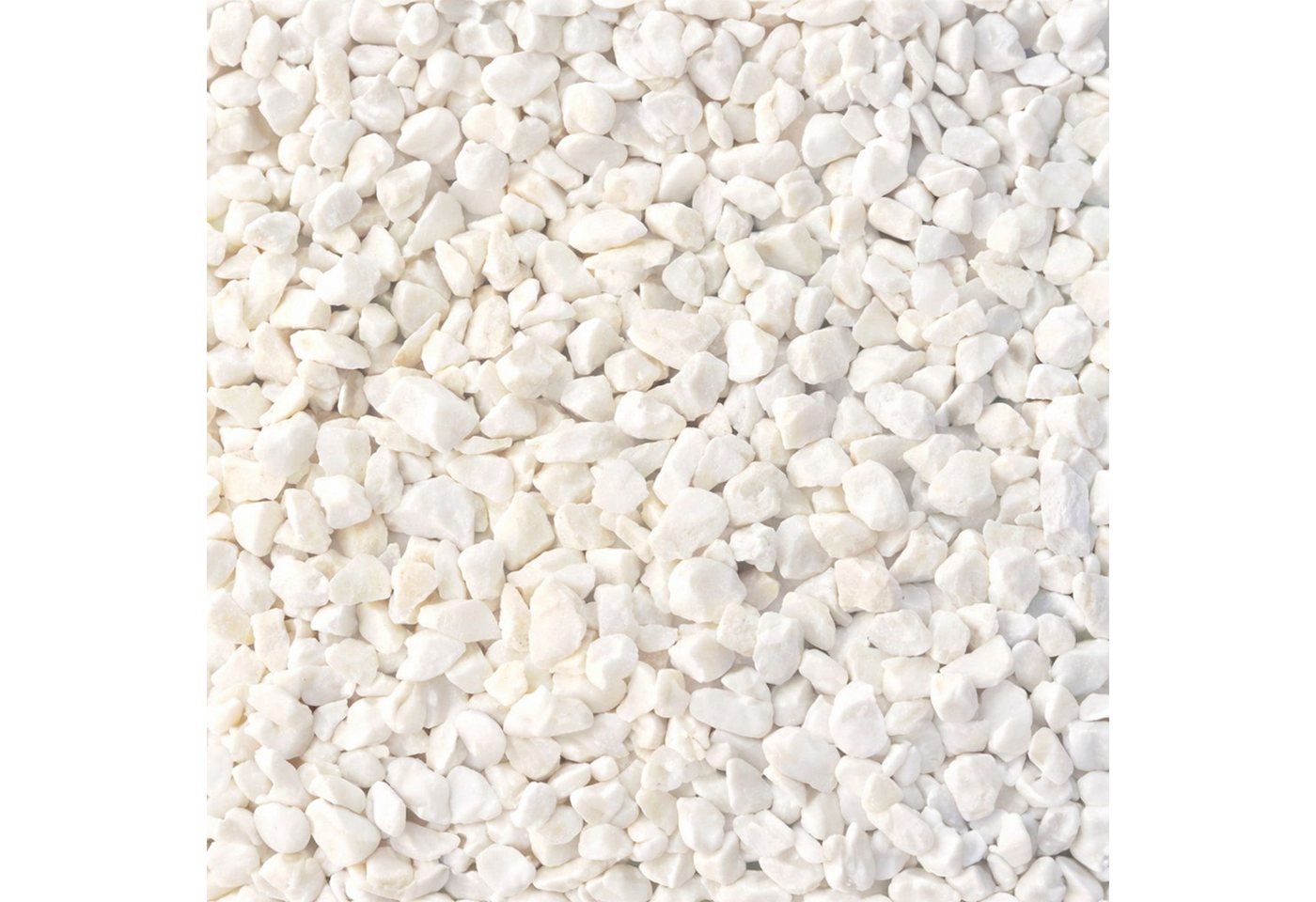 BURI Zierkies Marmorsplitt 25kg 9-12mm Zierkies weiss Naturstein Kies Gartendeko