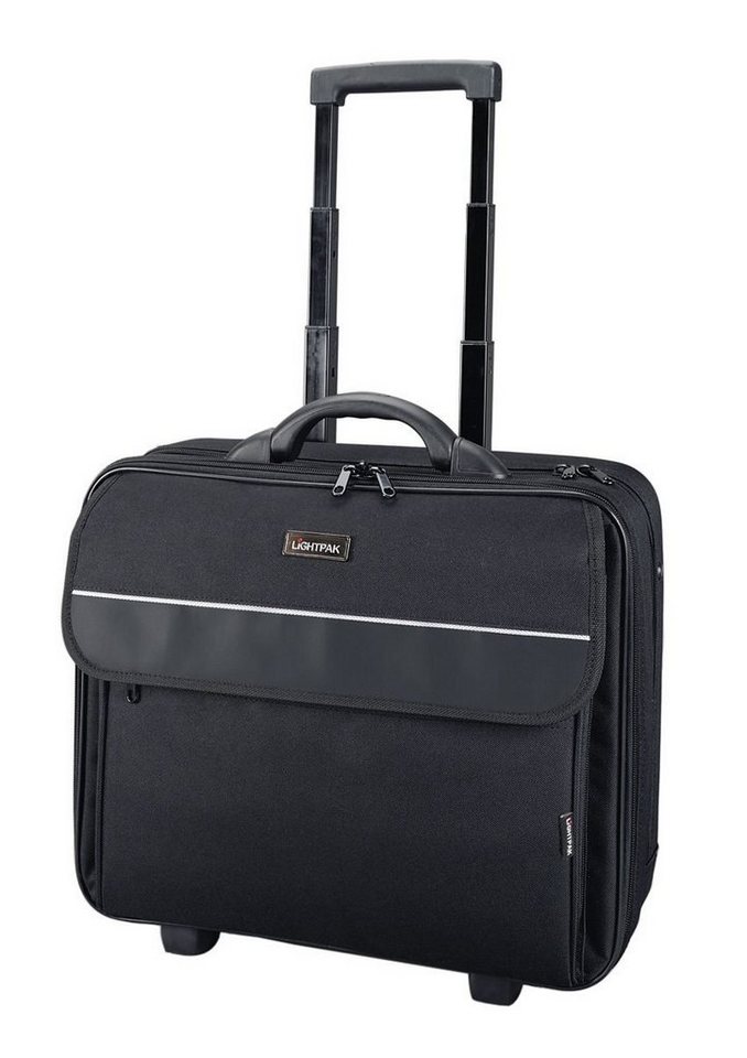 LIGHTPAK® Business-Trolley Treviso, 2 Rollen, mit Laptopfach, Mit Laptopfach,  Frontfach, A4-Fächern, Reißverschlussfach