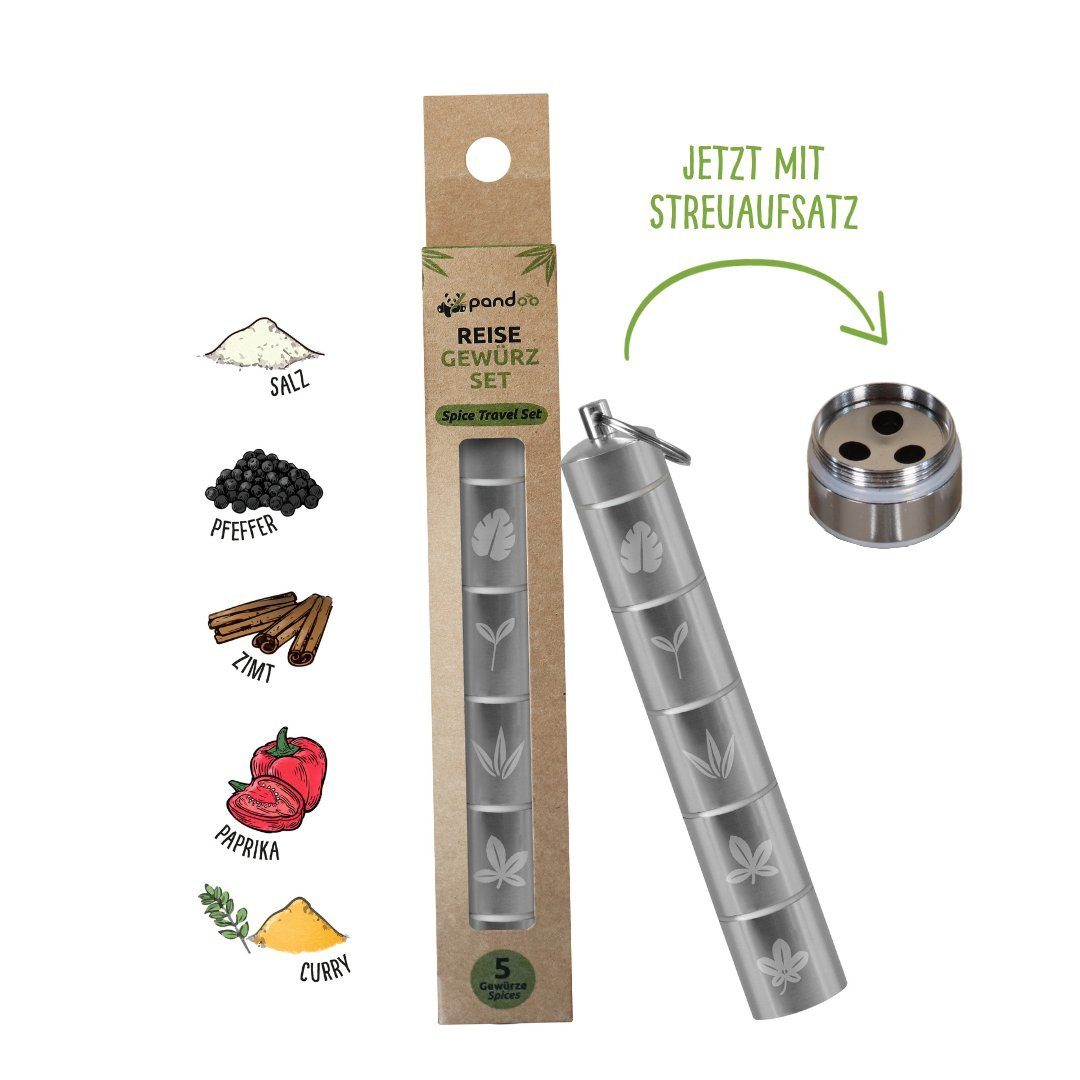 pandoo Gewürzbehälter Reisegewürz Set, Aluminium, (5-tlg) günstig online kaufen