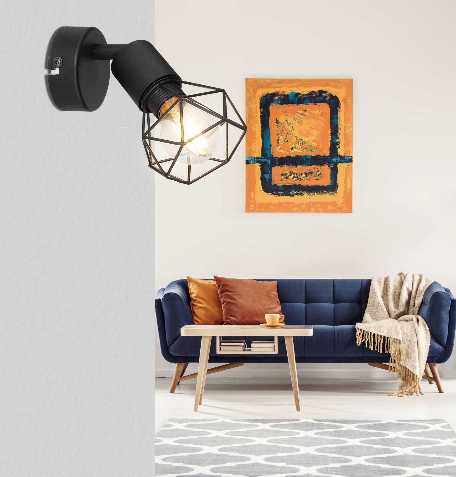 GLOBO LIGHTING Wandleuchte Wandleuchte Innen Wandlampe Wohnzimmer Industrie Wandstrahler 54802S-1
