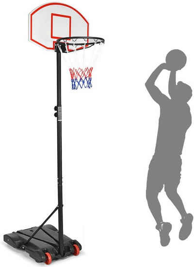 COSTWAY Basketballständer »Basketballkorb«, 210 - 245 cm höhenverstellbar