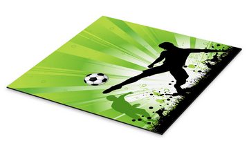 Posterlounge Alu-Dibond-Druck TAlex, Fussballspieler, Illustration