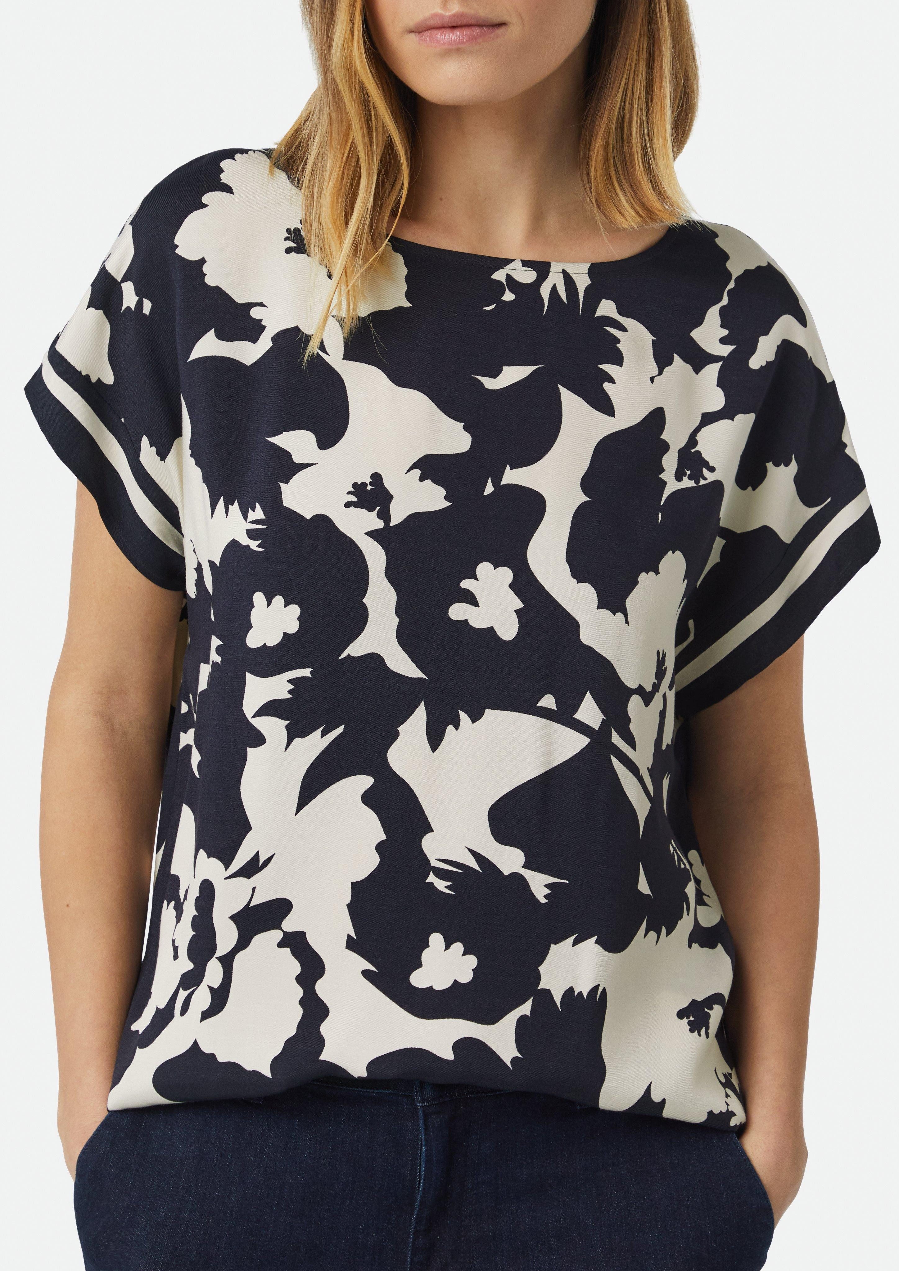Comma Kurzarmbluse Blusenshirt aus Viskose günstig online kaufen