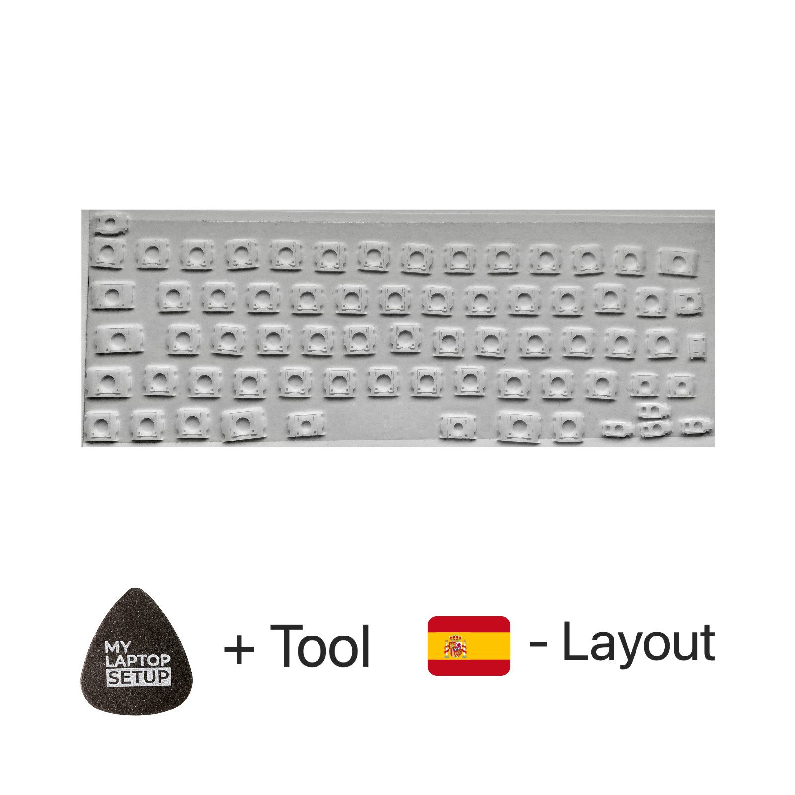 MY LAPTOP SETUP Tastatur-Tastenkappen Scharniere für MacBook Spanisches Layout ISO Clip A2338