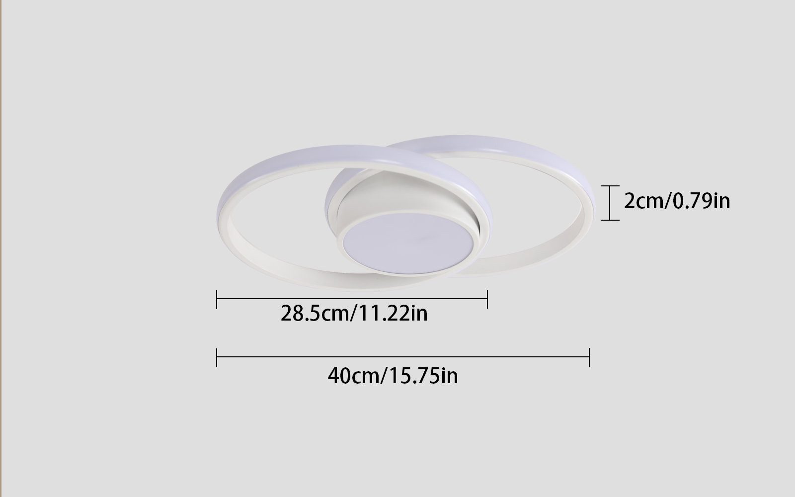 Riserva LED Deckenleuchte Doppelte runde Deckenleuchte,Dimmbare LED Leuchte günstig online kaufen