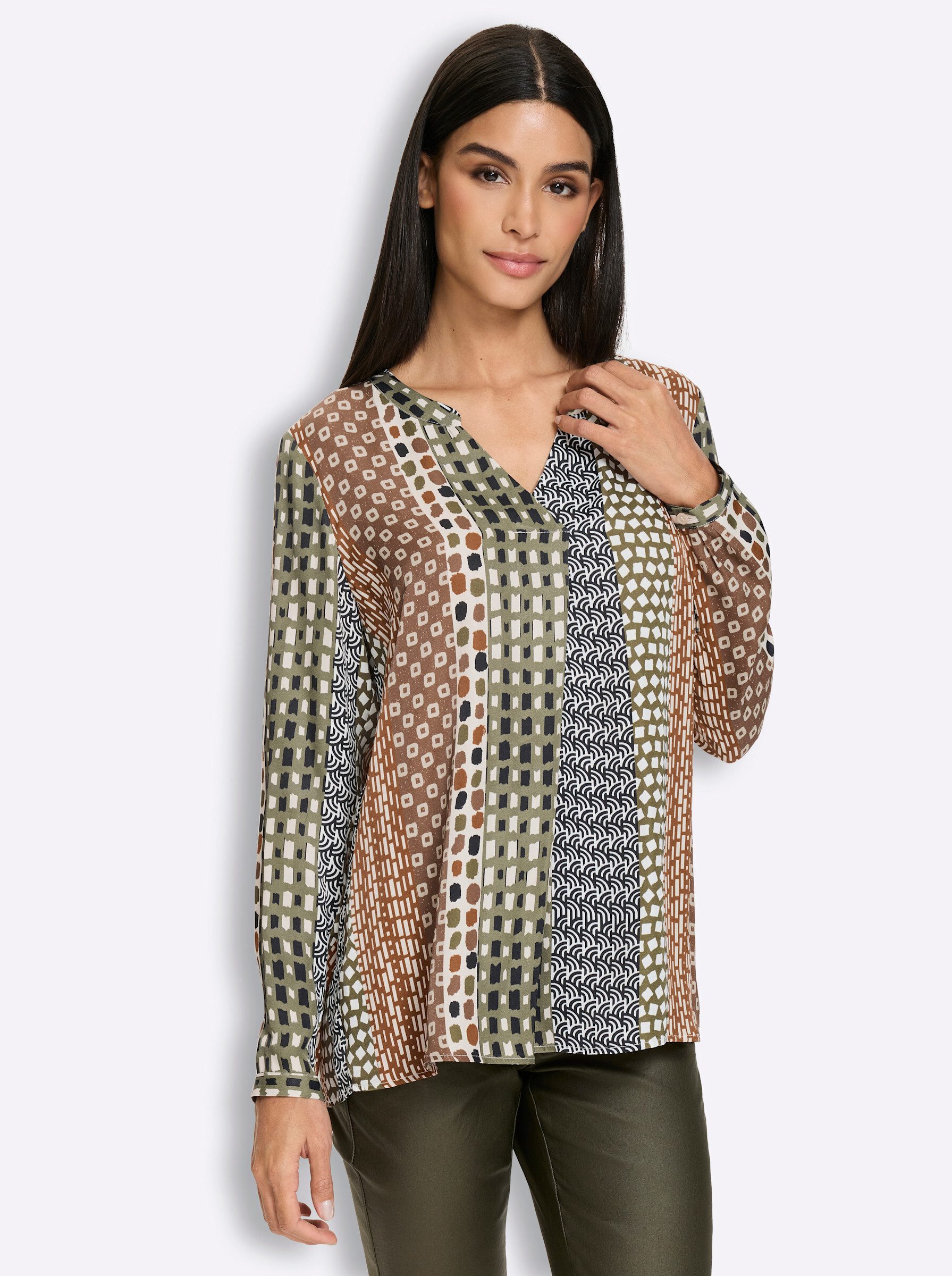 heine Klassische Bluse Druckbluse Langarm