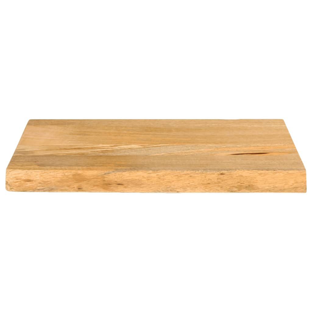 furnicato Tischplatte Vollholz 50x20x2,5 cm mit Baumkante, naturfarben (1 St)